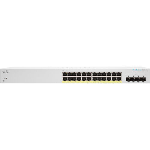 Cisco CBS220 24FP 4G 24-Port Gigabit PoE+ Managed Network Switch with SFP | Ideal for Business Networks, Office IT Infrastructure & Smart Home Setup