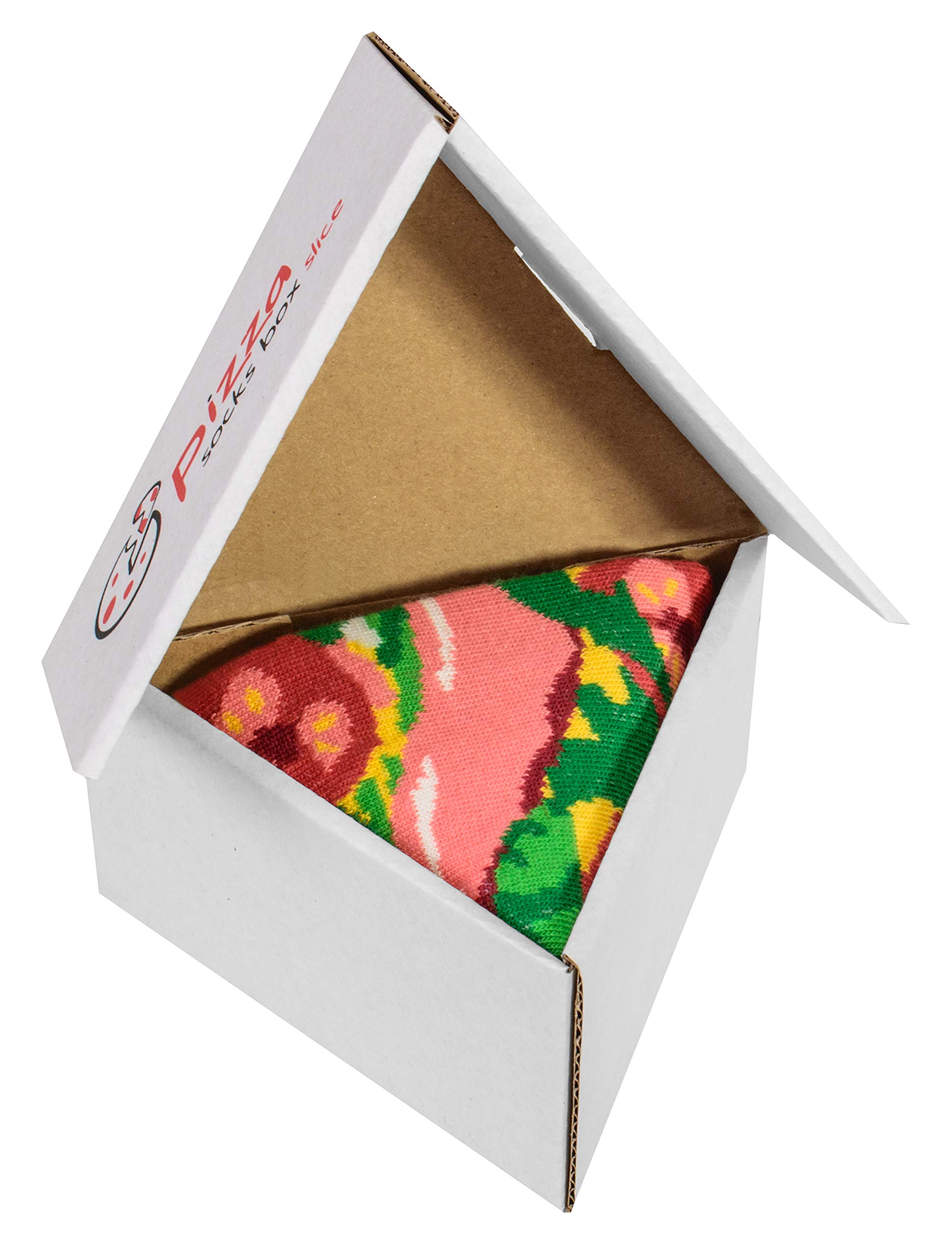 Pizza Socks Box - Italian Style Cotton Socks (1 Pair) | Made in Europe | Unisex Funny Gift for Pizza Lovers | Perfect for Parties, Gag Gifts & Foodie Fashion