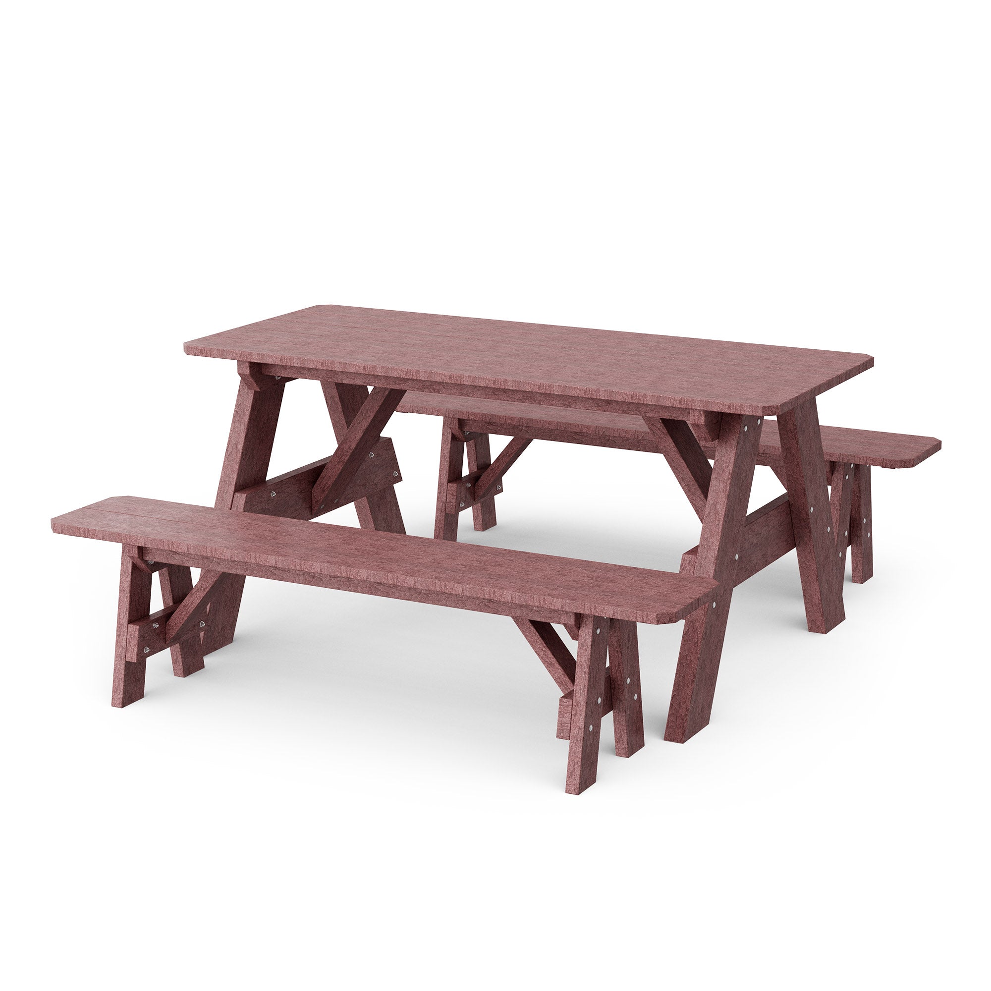 Heritage 72-Inch Outdoor Picnic Table with Detachable Benches - Perfect for Backyard BBQs, Camping & Family Gatherings