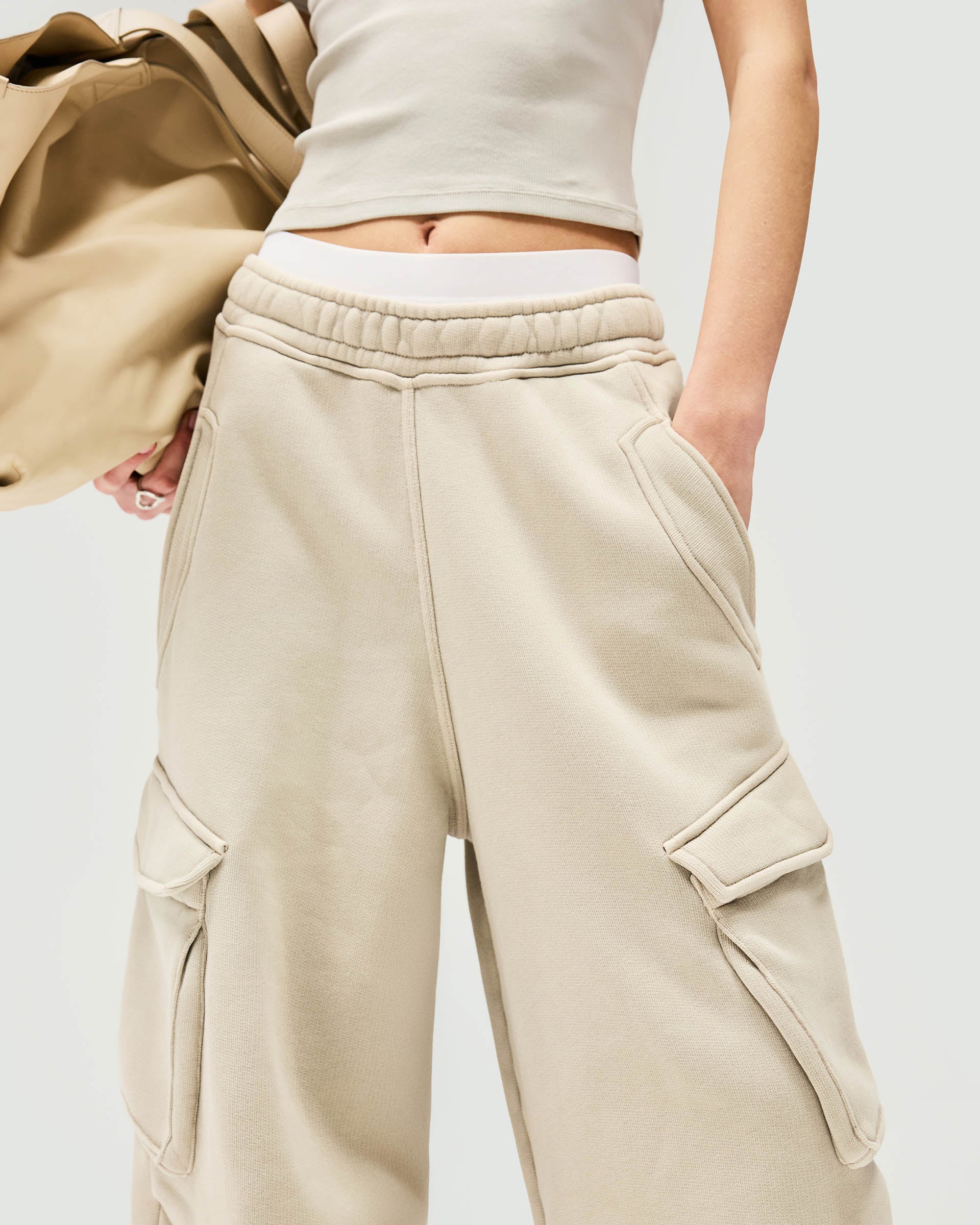 Initial Cargo Jogger Pants - Storm Color | Men's Casual Streetwear Joggers with Multiple Pockets | Perfect for Gym, Running, Travel & Everyday Wear