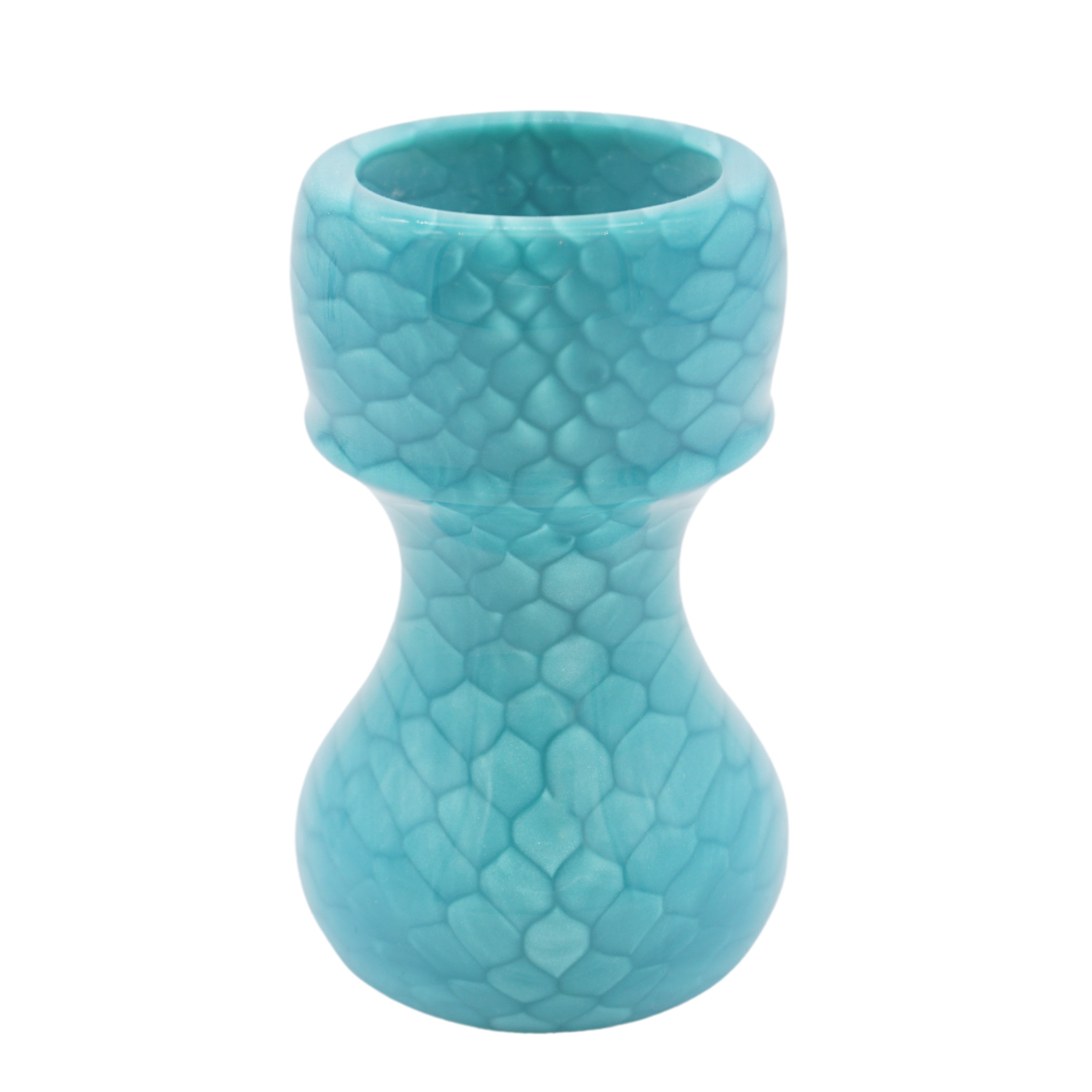 Premium Blue Snakeskin Handmade Shaving Brush Handle - Fits 24mm & 26mm Knots - Perfect for Wet Shaving & Grooming Gifts for Men