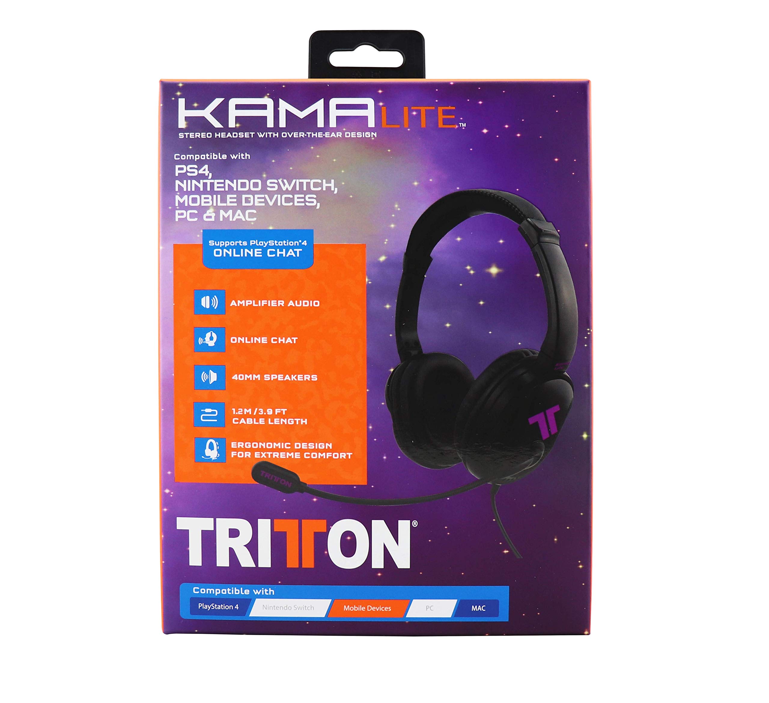 Tritton Kama LITE Gaming Headset for PS5, PS4, Xbox & PC - Noise Cancelling Mic, Lightweight Design - Perfect for Online Gaming, Streaming & Virtual Meetings