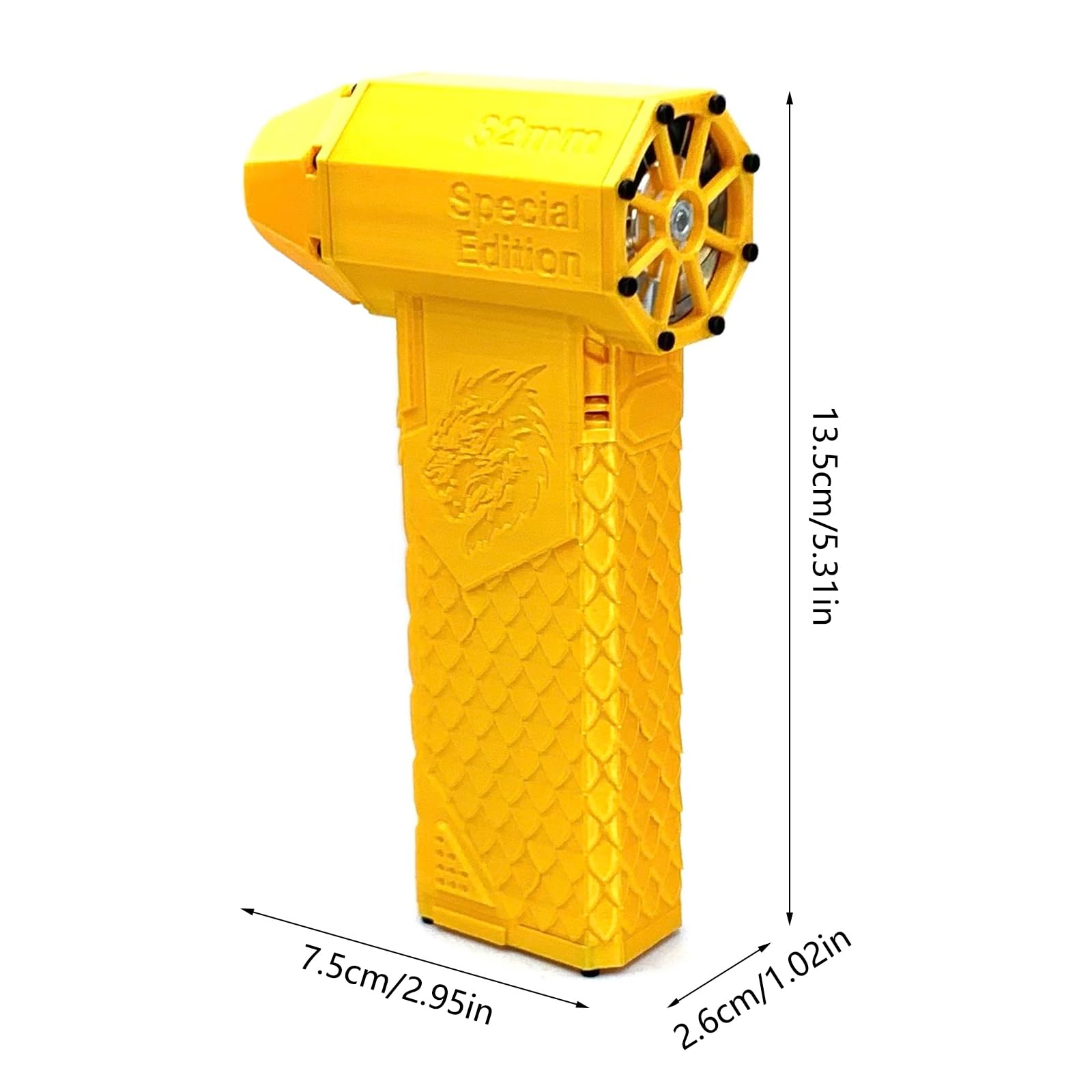 AJOIDR Dragon Pattern Handheld Fan - Portable Electric Blower & Pocket Fan with Powerful Airflow, Multi-Purpose Cleaning Tool for Home, Office, Travel and Outdoor Cooling