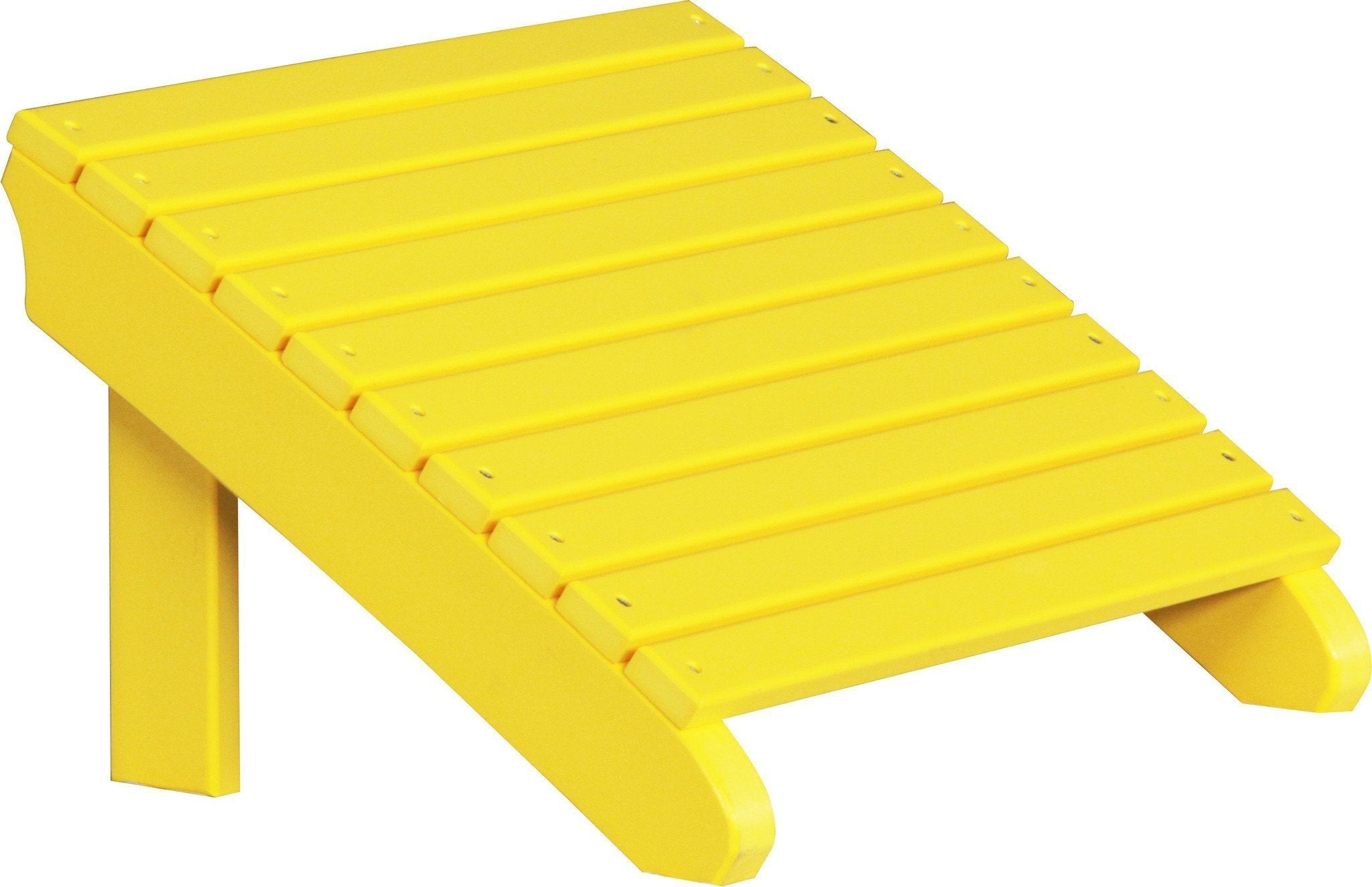 Premium Yellow Recycled Plastic Deluxe Adirondack Footrest - Eco-Friendly Outdoor Lounge Chair Accessory for Patio, Garden & Poolside Relaxation