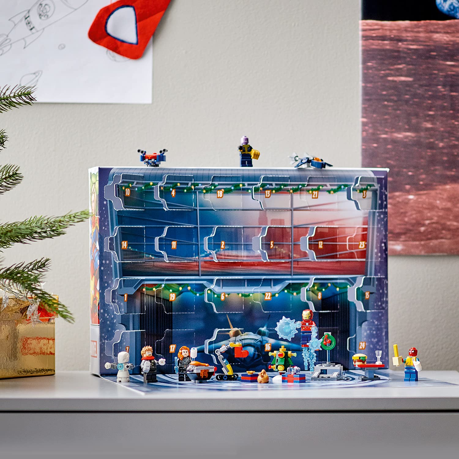 LEGO Marvel The Avengers Advent Calendar 76196 Building Kit - 298 Pieces Superhero Construction Toy Set | Perfect Christmas Countdown Gift for Kids & Marvel Fans | Play & Display for Holidays 2021