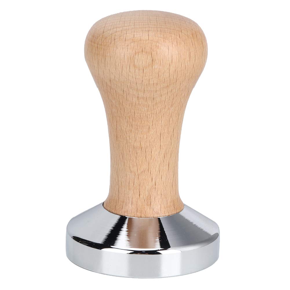 Premium Wood Handle Stainless Steel Espresso Coffee Tamper - Durable Coffee Powder Press for Barista, Home Kitchen & Coffee Shops | Perfect for Espresso Machine, French Press & Coffee Brewing