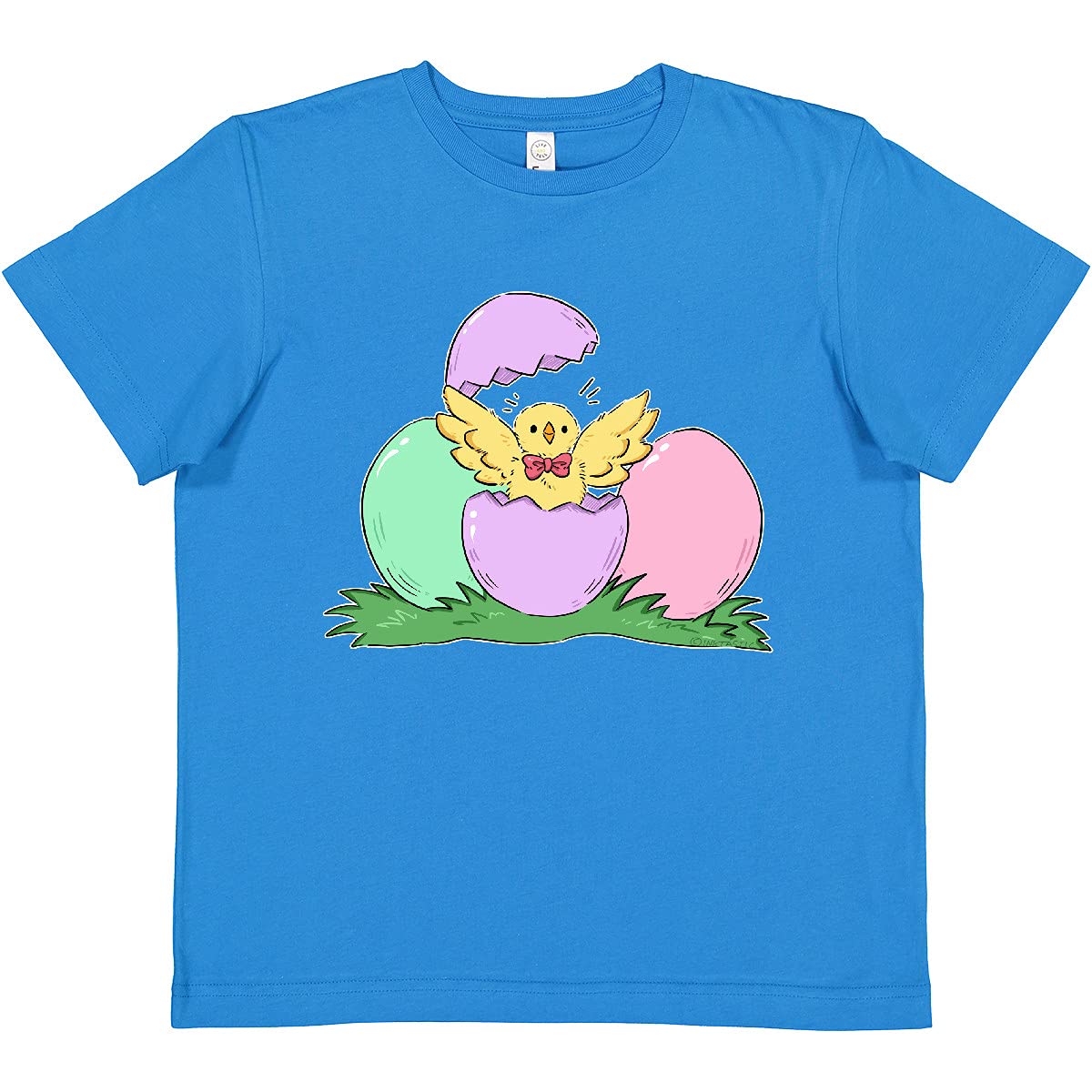 Inktastic Cute Easter Chick Hatching from Egg Women's T-Shirt - Funny Easter Graphic Tee for Women - Perfect for Easter Celebrations, Spring Outfits & Casual Wear