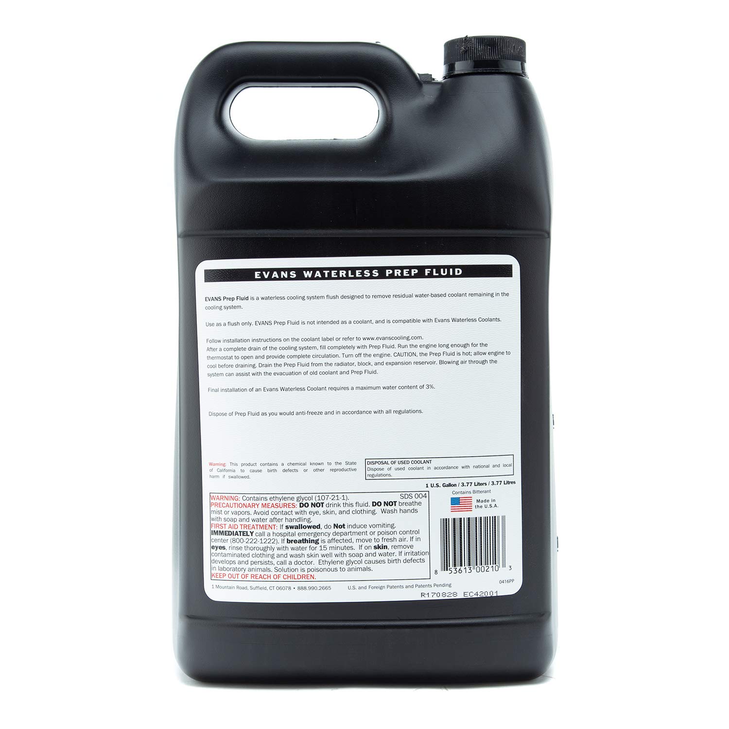 Evans Cooling Systems EC42001 Waterless Prep Fluid - 128 fl. oz. with Funnel | High-Performance Engine Coolant for Automotive, Motorcycle & Heavy Equipment | Prevents Corrosion & Overheating in Extreme Temperatures