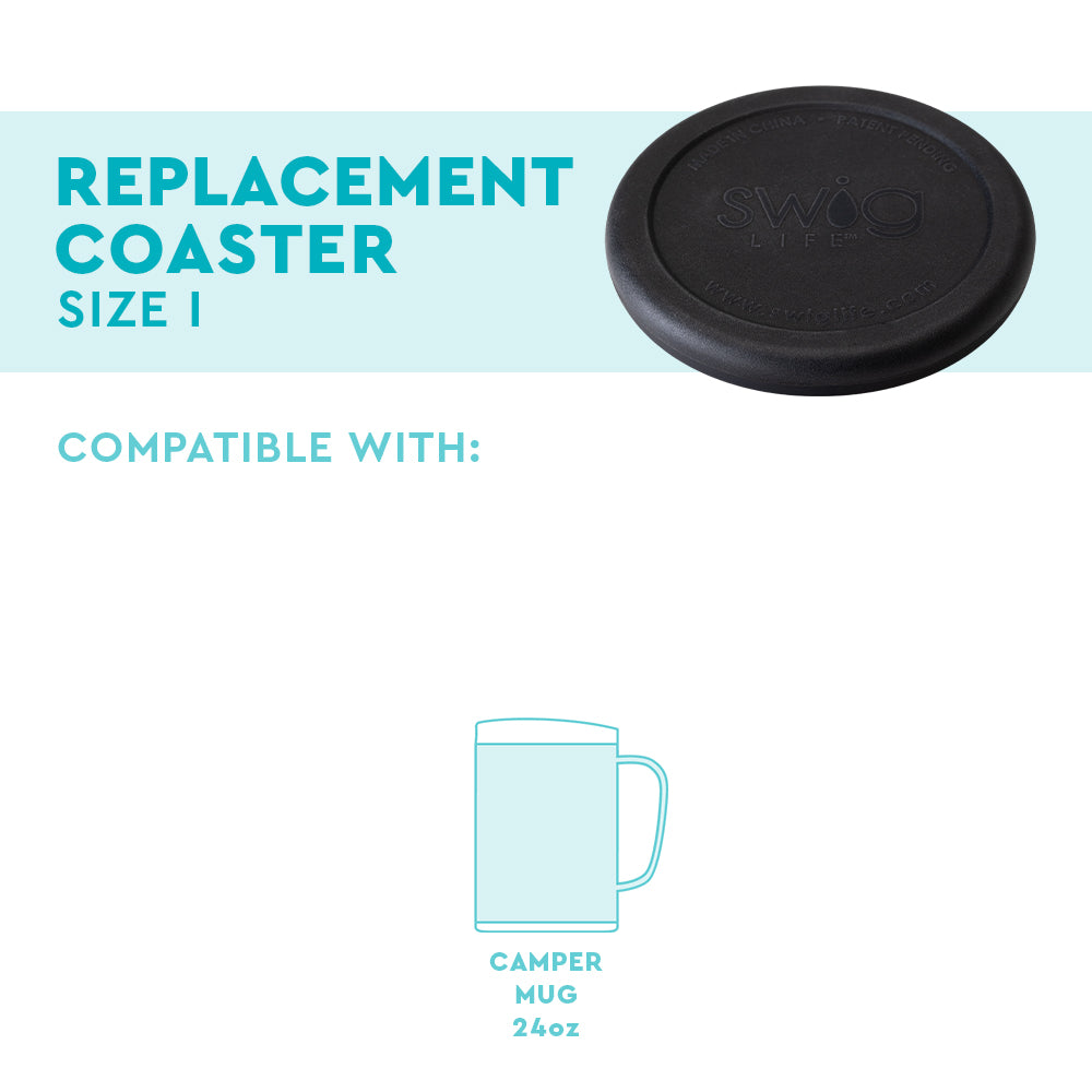 Premium Black Replacement Coaster Set - 4 Pack Non-Slip Drink Holders for Coffee Tables, Bars & Home Decor - Protect Furniture from Water Rings & Stains