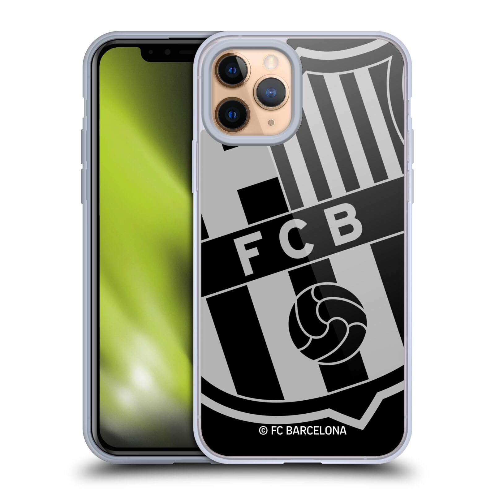Official FC Barcelona Oversized Crest Soft Gel Case for Apple iPhone 11 Pro - Durable Protective Phone Cover with Team Logo, Perfect for Soccer Fans and Match Days