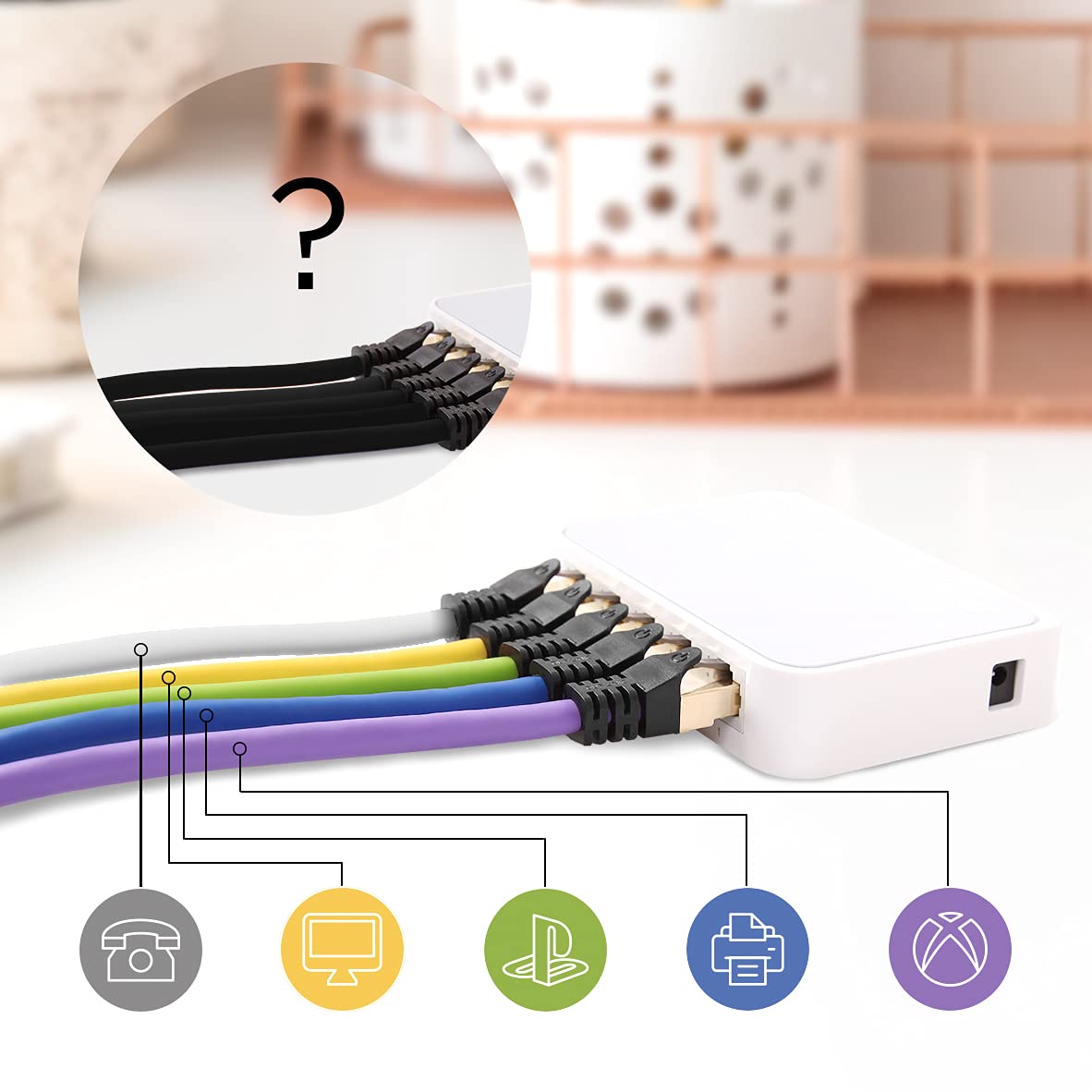 Duronic CAT 8 Ethernet Cable 3M (10ft) - High Speed 40Gbps, 2000MHz, Shielded SFTP Network Cable with Snagless RJ45 Connector - Ideal for Gaming, Streaming & Home Office Setup