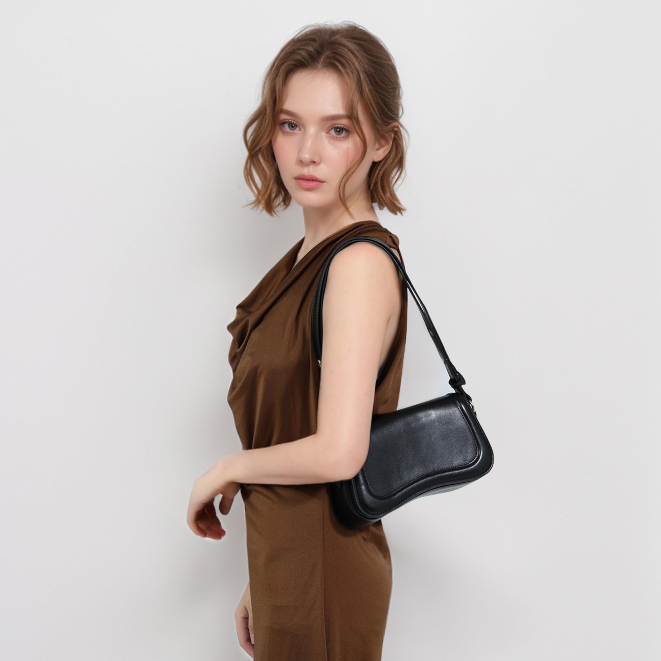 Stylish PU Leather Shoulder Bag for Women - Elegant Crossbody Handbag Purse for Party, Prom, Wedding & Daily Use | Fashionable Designer Handbag for Work, Travel & Special Occasions