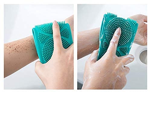 D.B.Z. Pack of 2 Silicone Back Scrubber Bath Belt - Double-Sided Exfoliating & Massage Shower Brush for Men & Women, Removes Dead Skin - Perfect for Deep Cleaning & Relaxation in Bath or Shower (Multicolor)