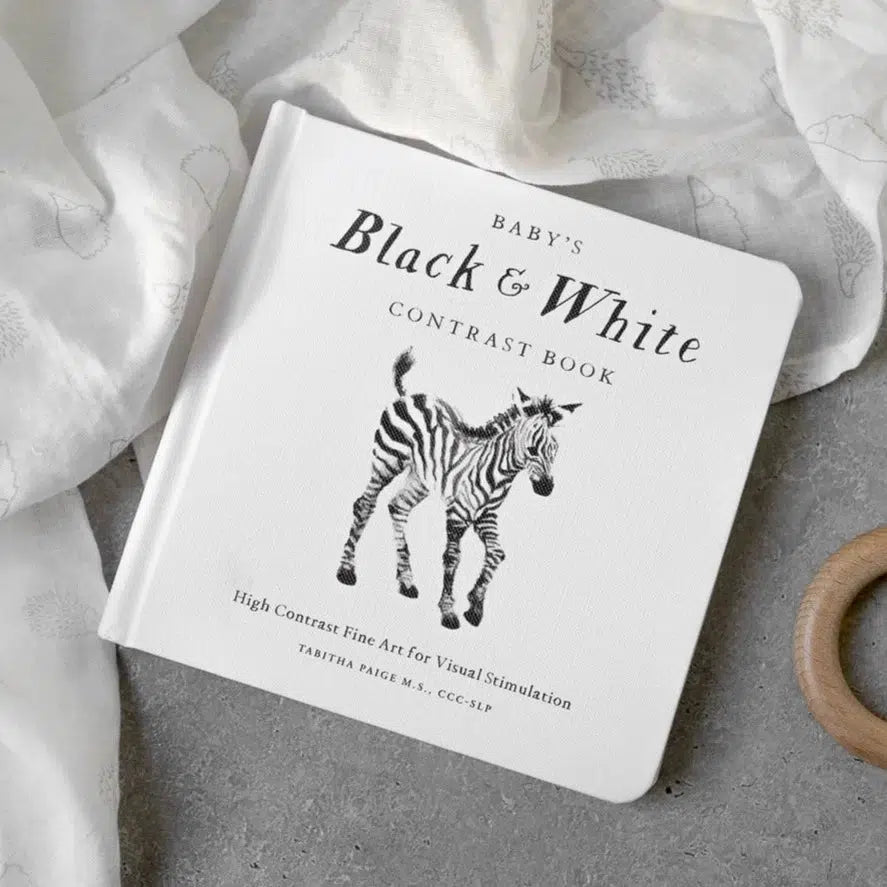 Paige Tate & Co. Baby's Black and White High Contrast Book - Newborn Visual Stimulation & Early Learning Development for 0-12 Months Infants