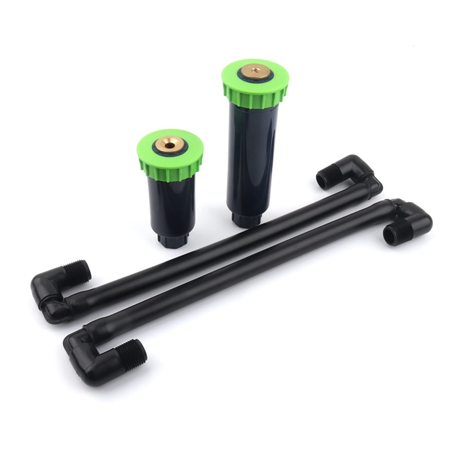 10-Pack 1/2 Inch 90-360 Degree Adjustable Plastic Pop-up Sprinkler Heads with Swing Joint - Durable Irrigation for Gardens, Lawns, Greenhouses & Agricultural Use (360° Long Version) - Perfect for Efficient Watering of Flower Beds, Crops & Landscaping