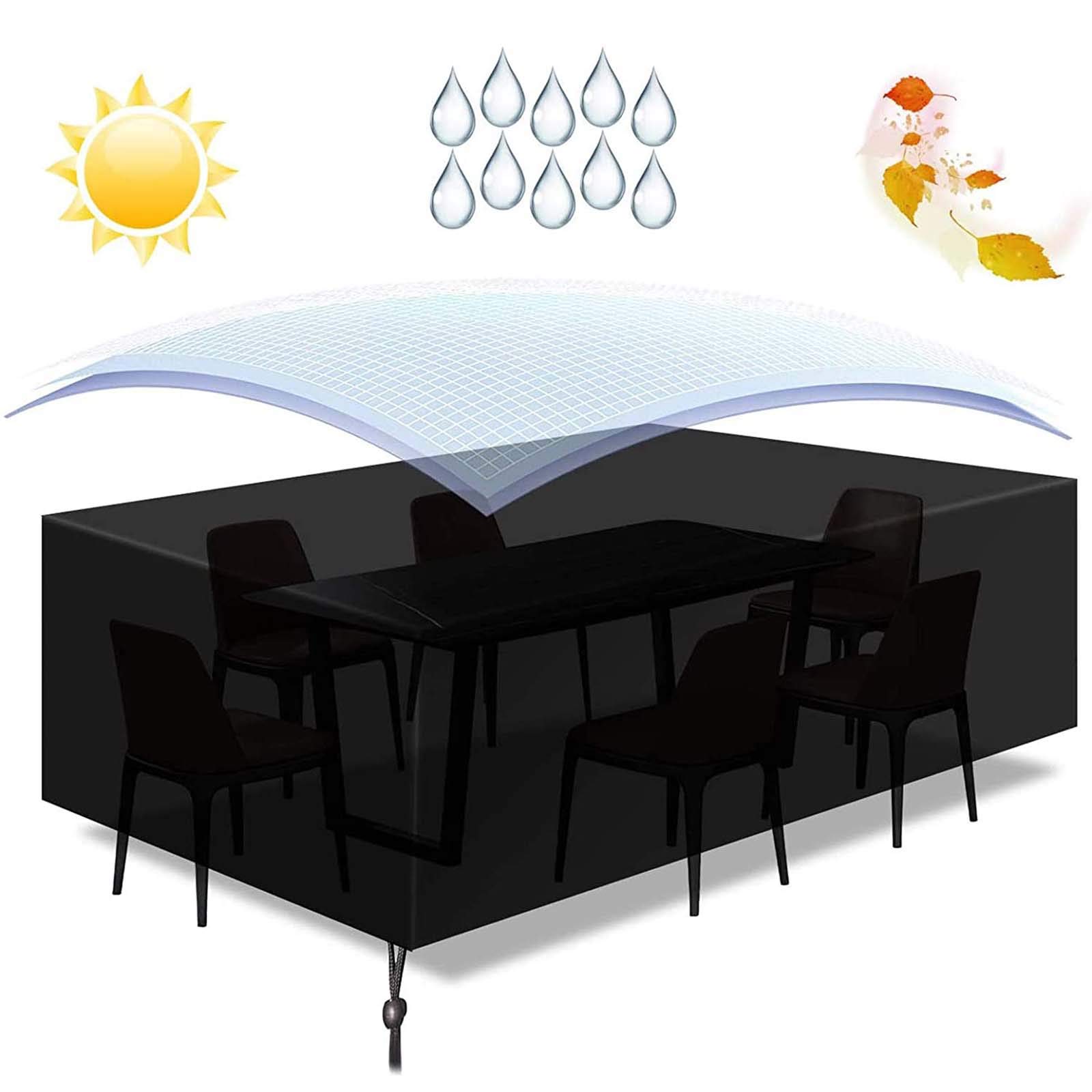Heavy Duty 420D Oxford Waterproof Garden Furniture Covers 200x160x70cm - All Weather Protection for Patio Sets, Tables, Chairs & Sofas - Perfect for Winter, Rain, Snow & UV Protection (Outdoor Lounge Furniture Cover)