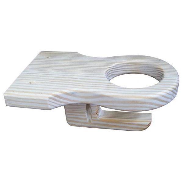 A&L Furniture Yellow Pine Cup Holder - Rustic Wooden Drink Holder for Coffee, Beer, and Soda - Perfect for Home, Office, and Outdoor Use