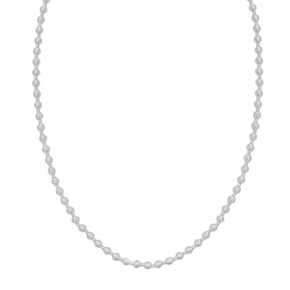 14K Gold Disco DC Bead Necklace for Women - Elegant Party Jewelry for Night Out, Club, and Special Occasions