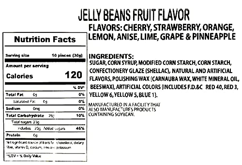 SweetGourmet Assorted Flavors Jelly Beans - 8 Delicious Fruit Flavors | Classic Candy Blend | 3 Pound Bulk Bag | Perfect for Parties, Movie Nights & Gift Baskets