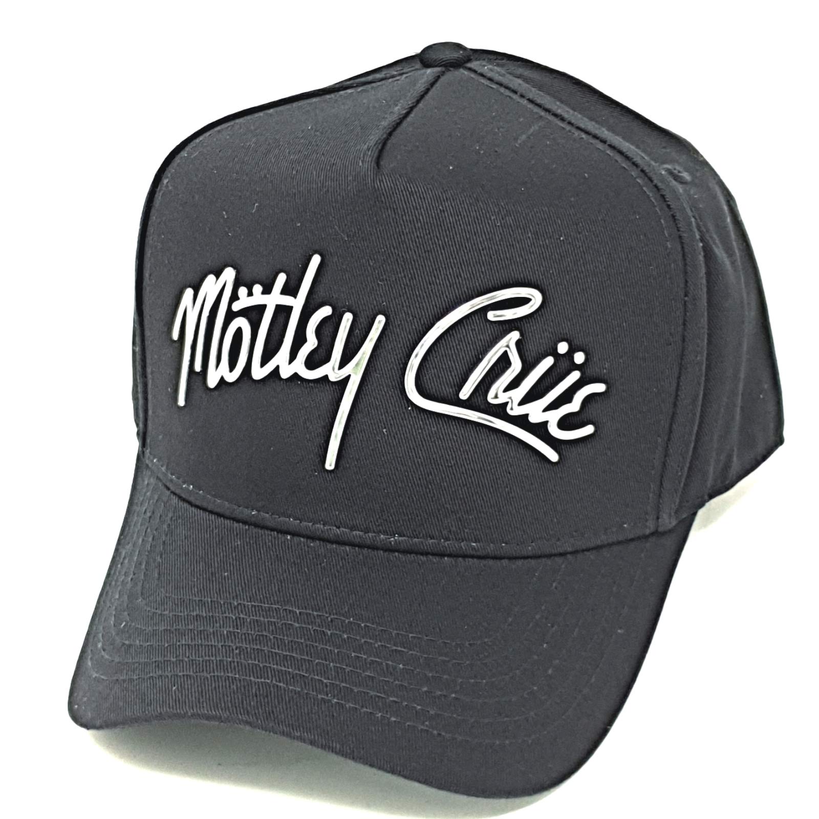 Motley Crue Official Unisex Baseball Cap - Sonic Silver Logo on Black - Adjustable Metal Band - One Size Fits All - Perfect for Concerts, Festivals & Rock Fashion