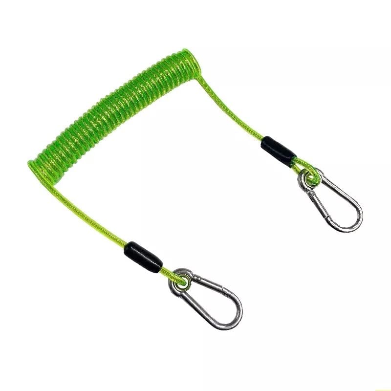 XinQt Scuba Diving Lanyard - 316 Stainless Steel Anti-Lost Spiral Coil Safety Lanyard with Quick-Release Buckle for Underwater Gear Security | Perfect for Scuba Diving, Snorkeling & Water Sports Emergency Situations