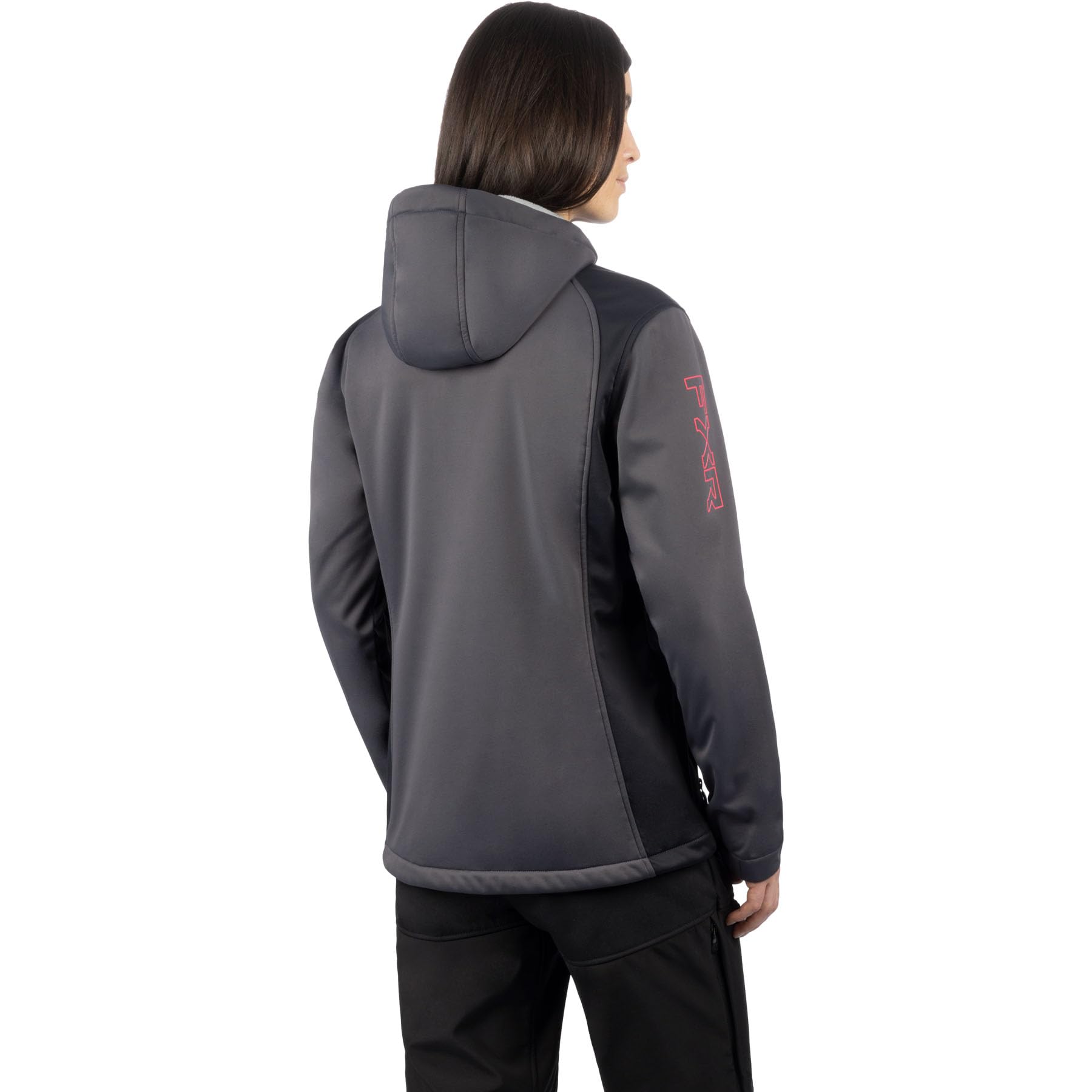 FXR Women's Pulse Softshell Jacket 2025 - Windproof & Water-Resistant Winter Jacket (Asphalt/Razz, 3X-Large) - Perfect for Skiing, Snowboarding & Outdoor Adventures