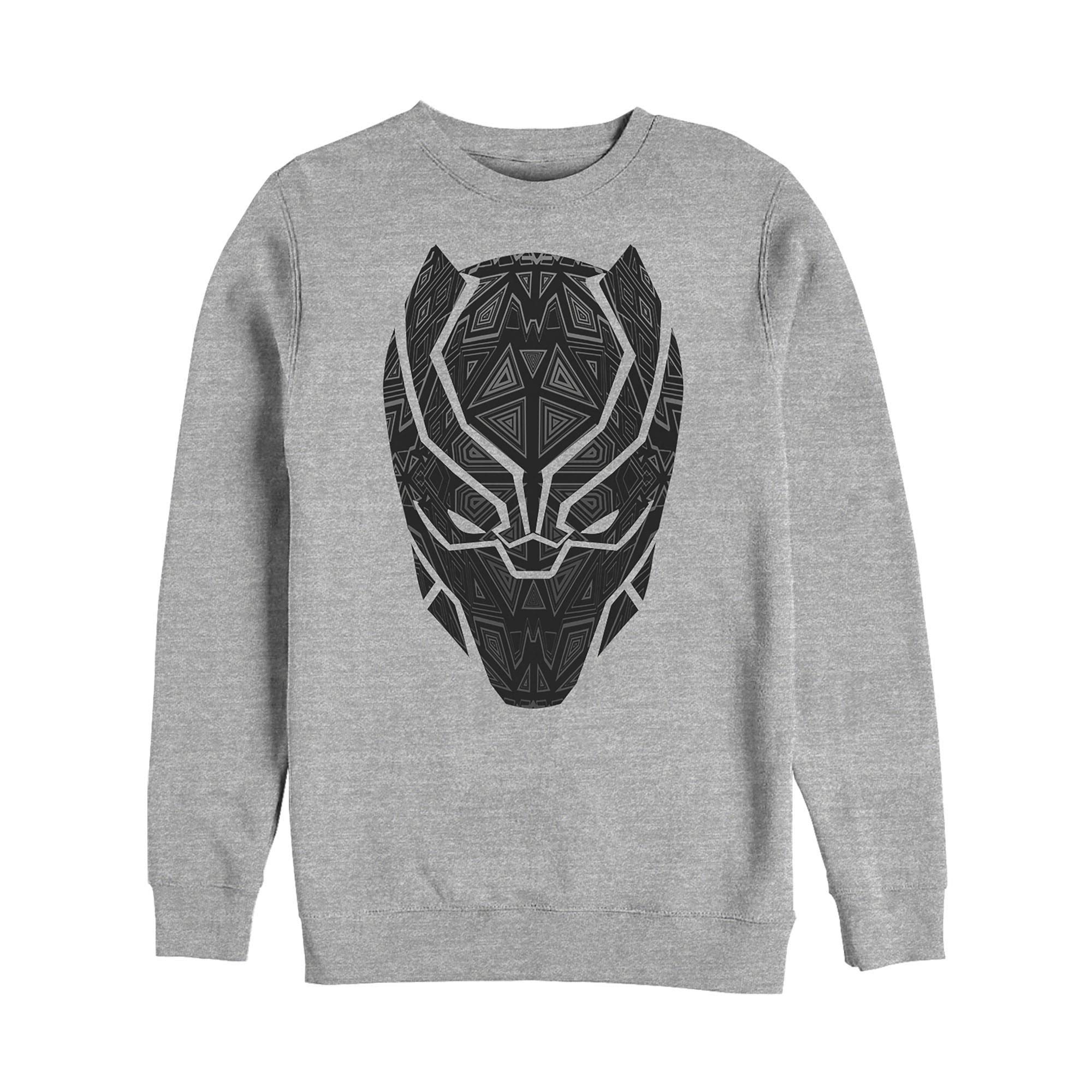 Marvel Black Panther Ornate Mask Sweatshirt for Men - Superhero Graphic Hoodie for Marvel Fans, Cosplay & Casual Wear