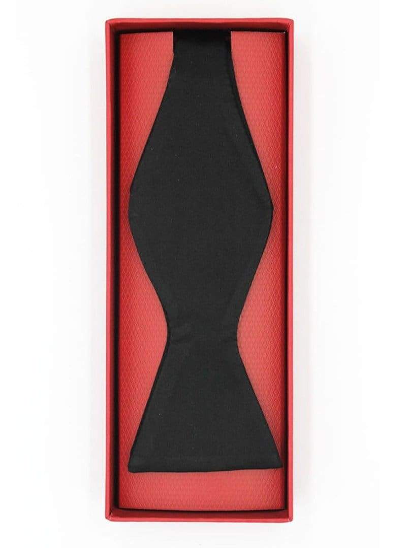 Premium Black Silk Satin Self-Tie Bow Tie for Men - Elegant Formal Wear for Weddings, Prom & Business Events - LA Smith Finest Collection