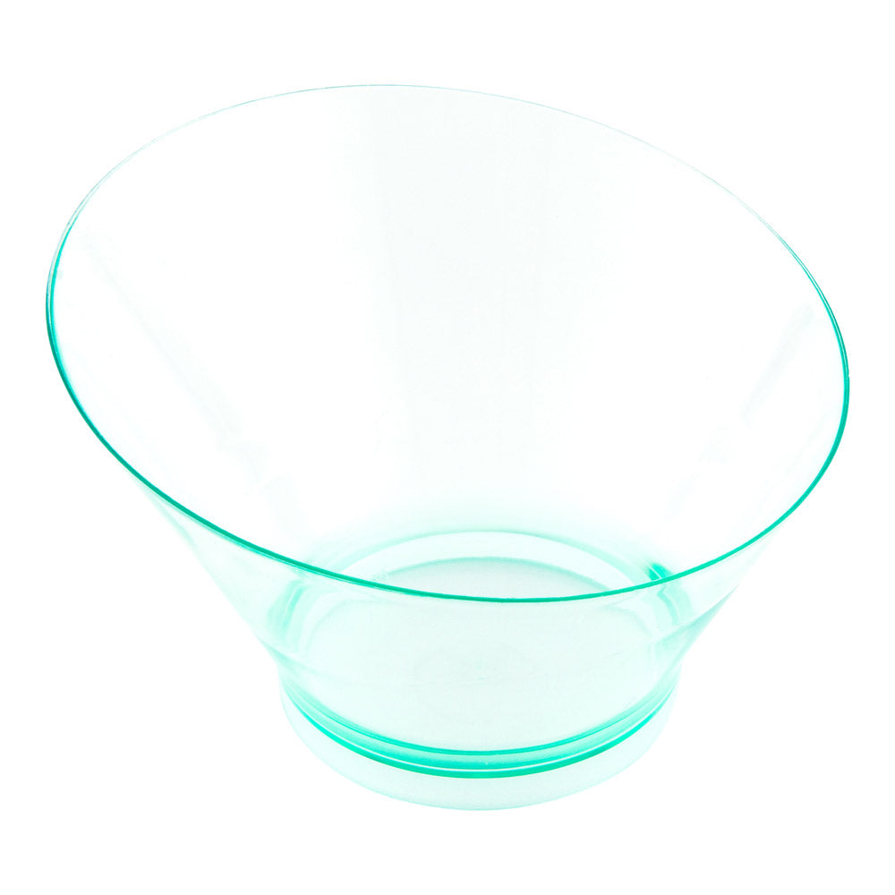 7 oz Round Seagreen Plastic Incline Bowl - 4.25