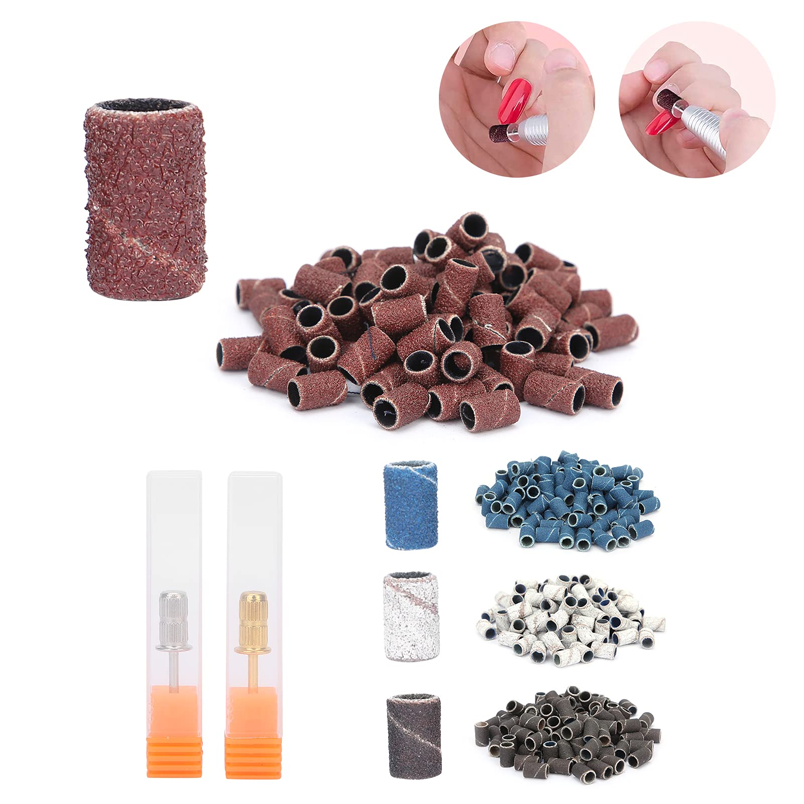 2-Pack 400pcs Nail Art Sanding Bands - 0.5