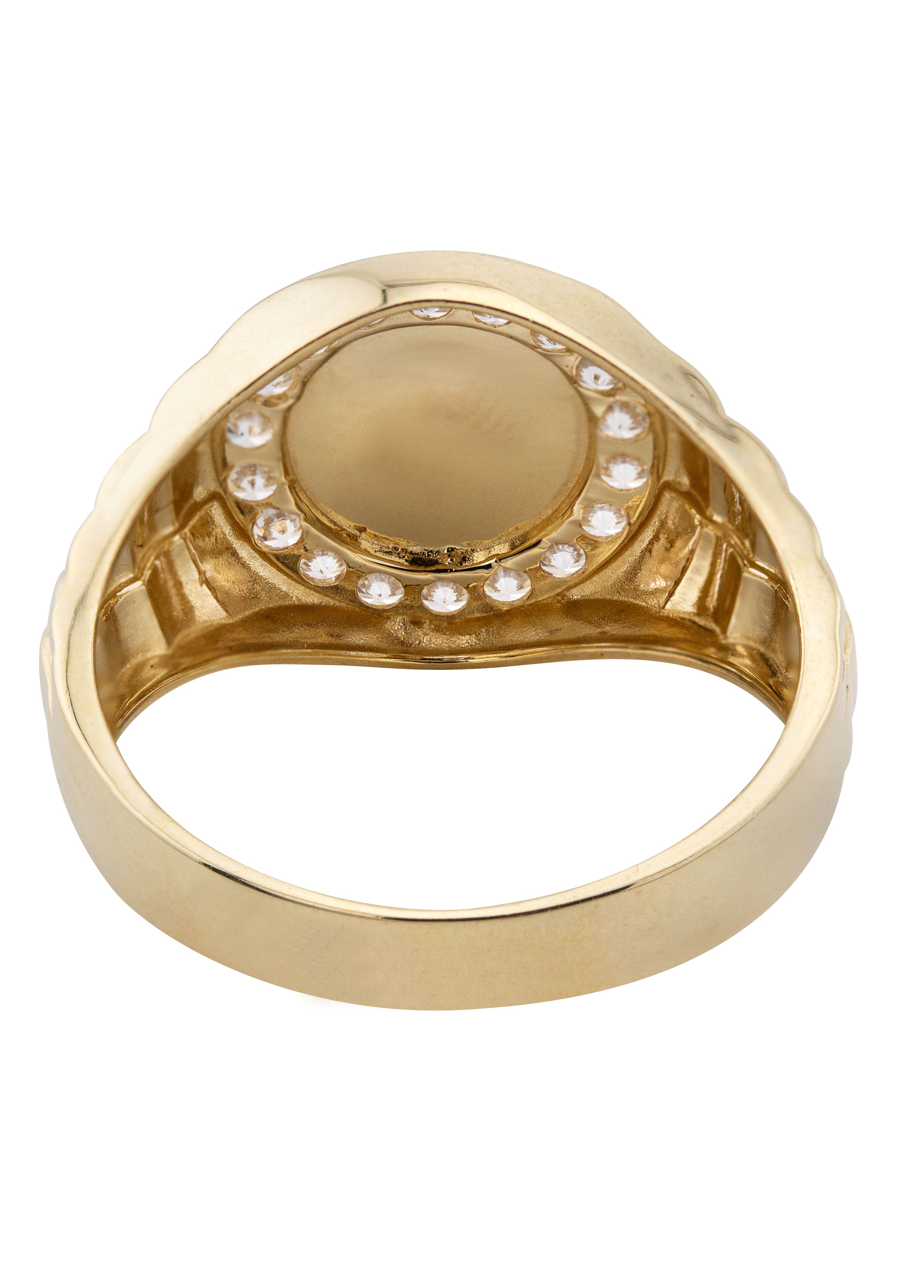 10K Gold CZ Anchor Ring for Men - 2.6 Grams Solid Gold Fashion Jewelry - Perfect for Gifts, Weddings, and Everyday Wear