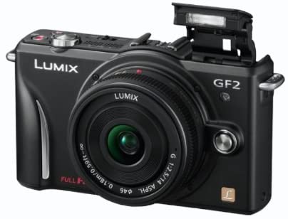 Panasonic Lumix DMC GF2 16MP Mirrorless Digital Camera with 14mm f/2.5 Lens (Black) - Compact Travel & Street Photography for Bloggers & Vloggers