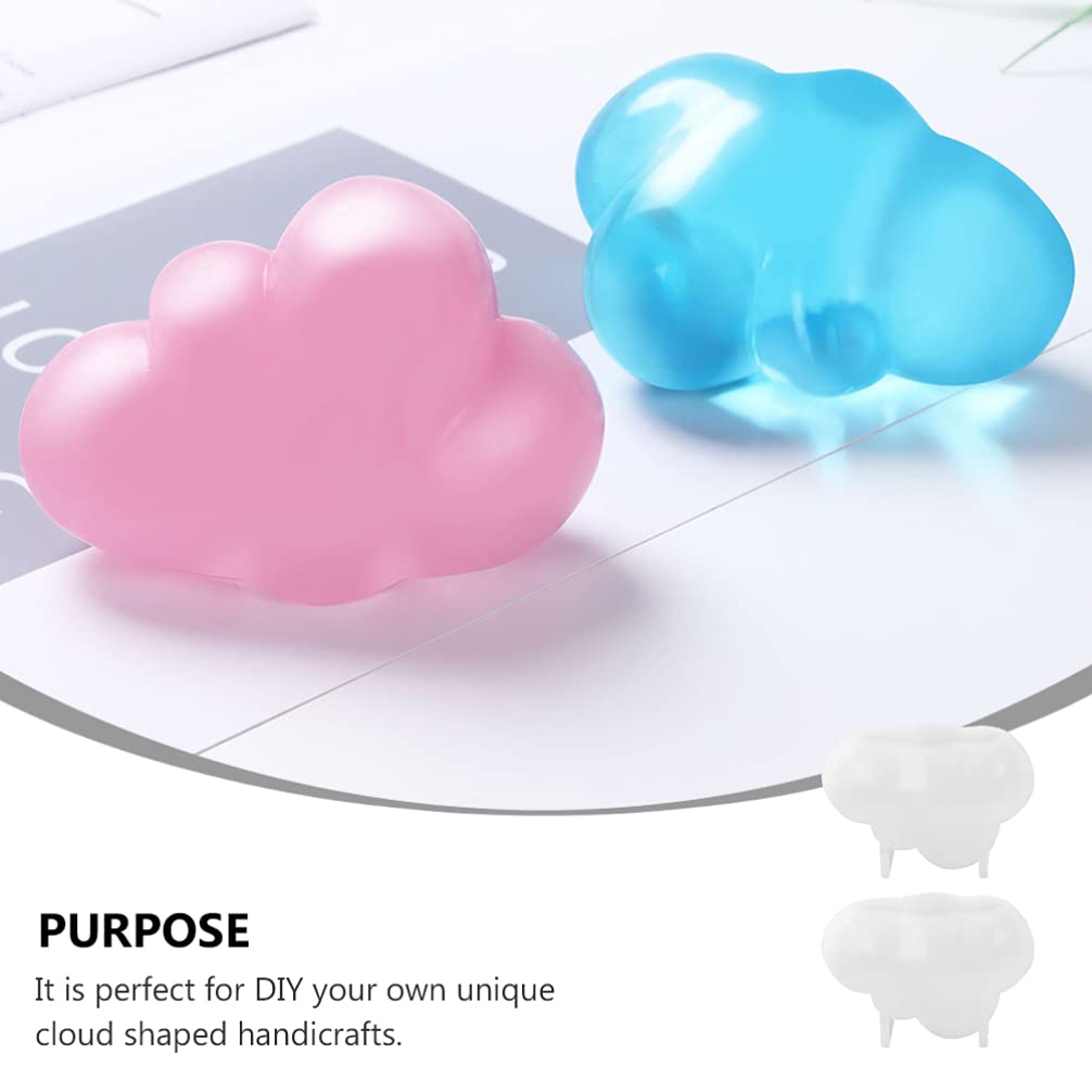 EXCEART 2-Piece Silicone Mold Set for Resin, Fondant, Cake Decorating - 3D Cloud Baking Molds, Aromatherapy & Ice Cube Trays - Perfect for DIY Crafts, Dessert Making, and Home Fragrance Projects