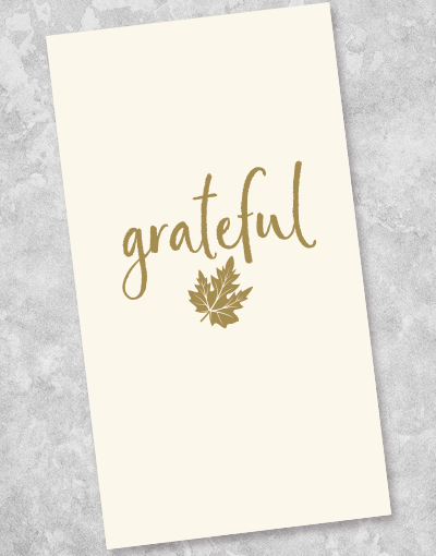 Golden Grateful Guest Towel Napkins (40 Count) - Premium Cotton Kitchen & Bath Towels for Parties, Weddings, and Home Decor