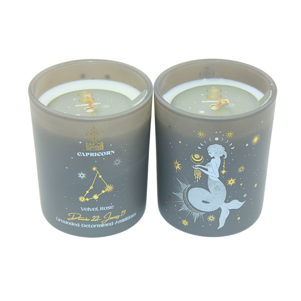 Capricorn Zodiac Candle - Handmade Soy Wax Candle for Astrology Lovers, Perfect for Meditation, Relaxation & Home Decor