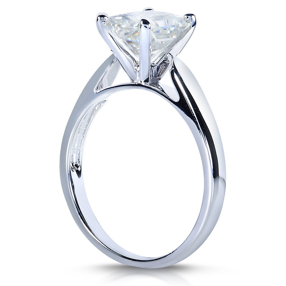 1 4/5 CTW Radiant-Cut Moissanite Solitaire Engagement Ring in 14K White Gold - Perfect for Proposals, Weddings & Anniversary Gifts