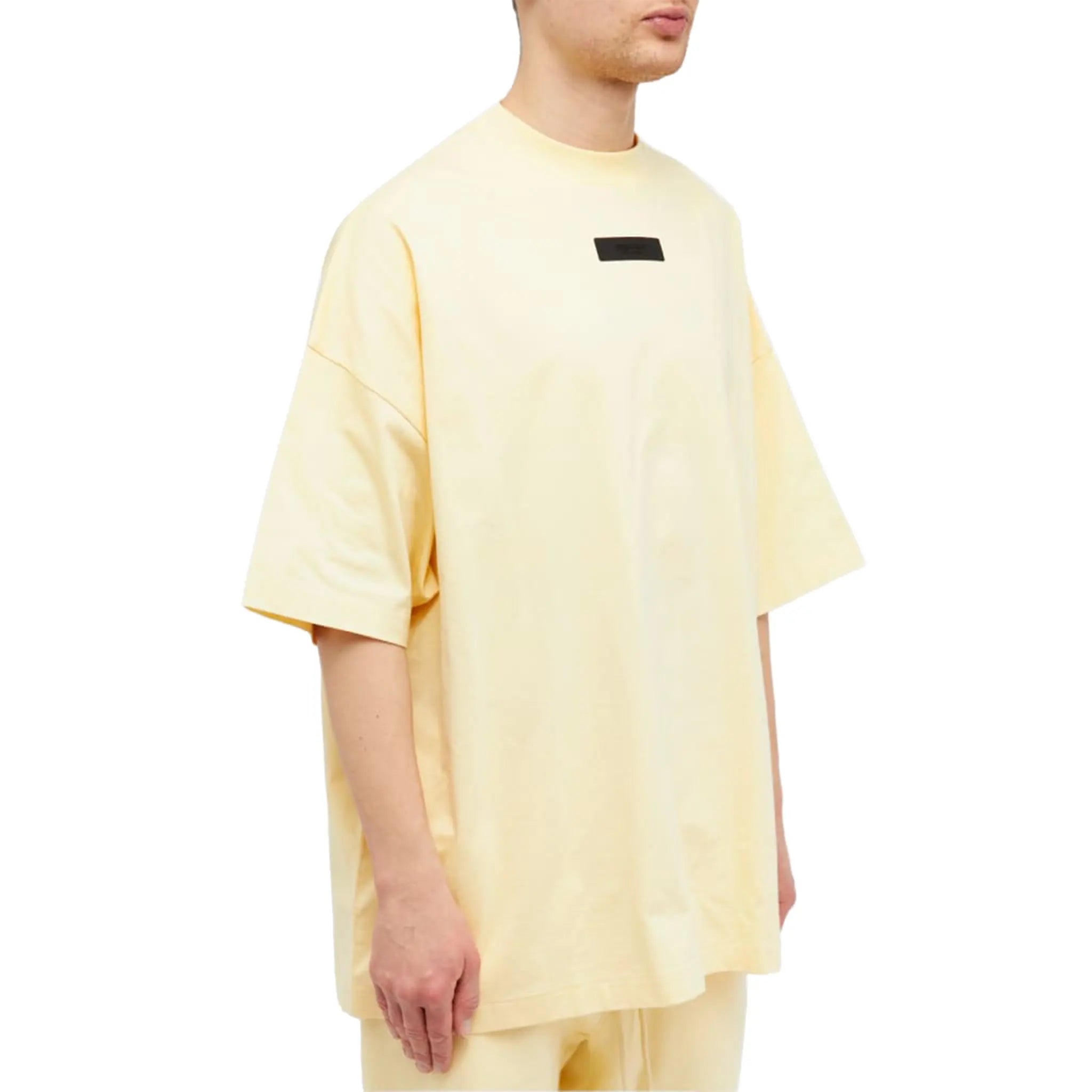 Fear of God Essentials SS Garden Yellow T-Shirt (FW23) - Men's Casual Streetwear Tee for Everyday Wear & Fashion Outfits
