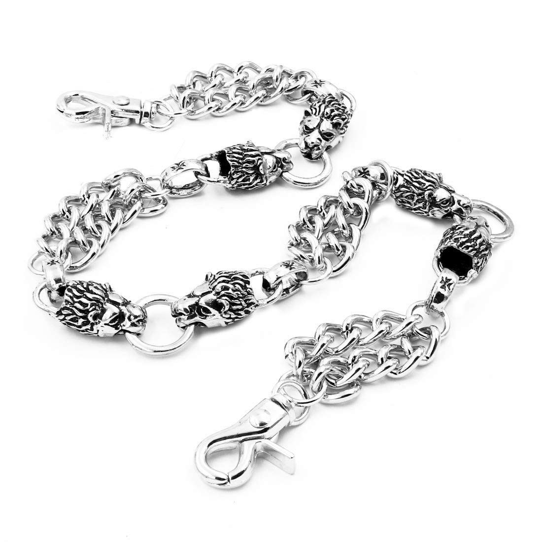 Lions Double Link Wallet Chain for Men - Heavy Duty Trucker & Biker Key Chain, Jean Accessory | Perfect for Motorcycle Riders, Denim Enthusiasts & Everyday Carry