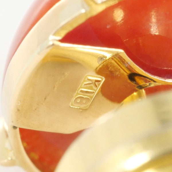 18K Yellow Gold Coral Pin Brooch - Elegant Alloy Jewelry for Women - Perfect for Weddings, Parties & Special Occasions