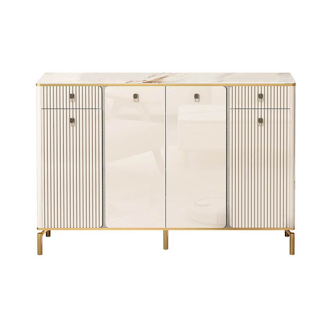 Koda II 4-Door Shoe Cabinet with Durable Sintered Stone Top - 160cm Entryway Storage Organizer for Hallway, Living Room & Bedroom