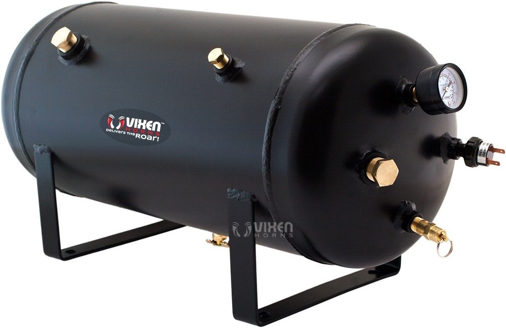 Vixen Horns 5 Gallon (18 Liter) 12V Train & Air Horn Kit with 200 PSI Onboard Compressor System VXO8350B - Perfect for Trucks, Boats & Emergency Vehicles