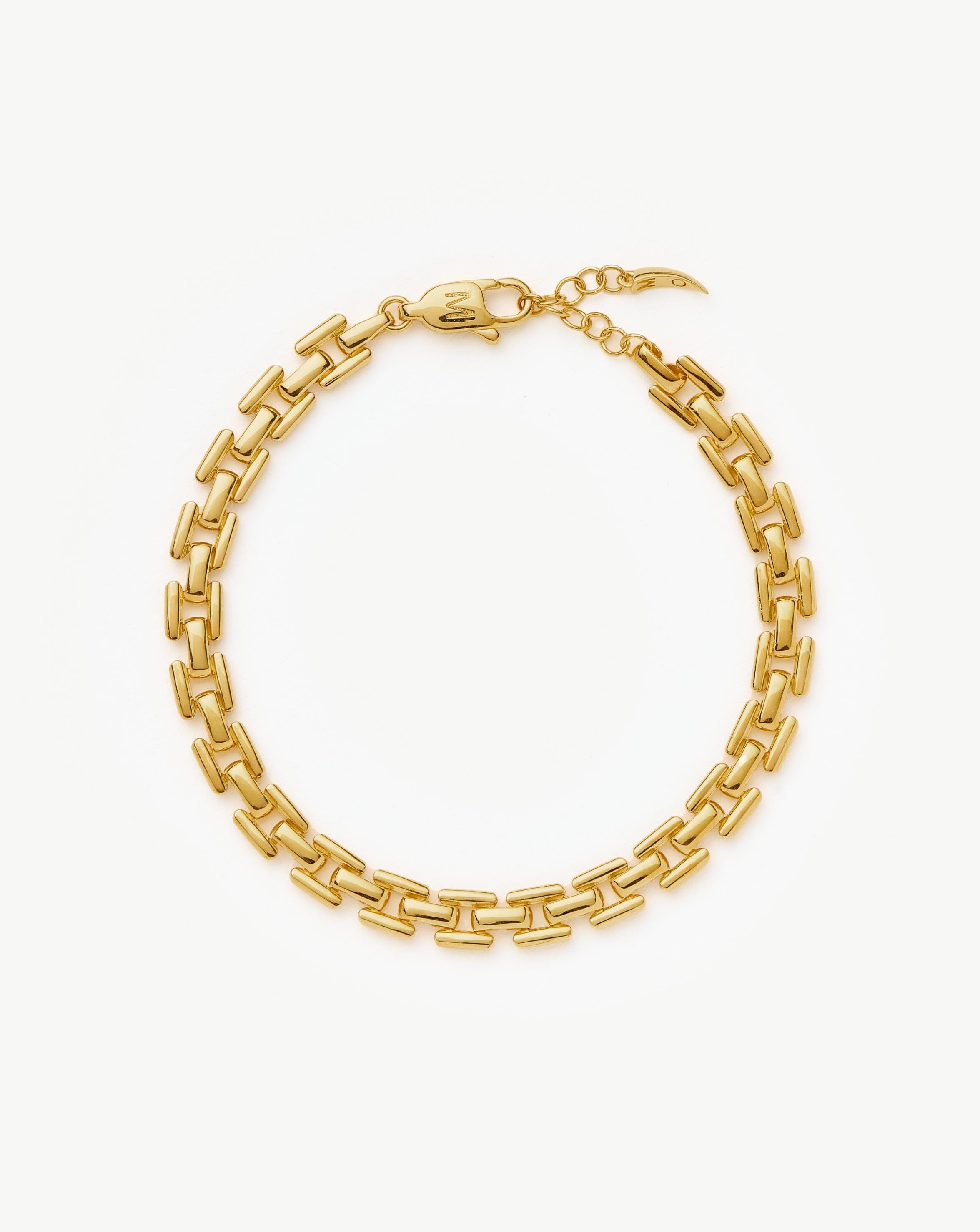 18K Gold Plated Timepiece Link Chain Bracelet - Elegant Watch Accessory for Women & Men | Perfect for Formal Events, Date Nights & Office Wear