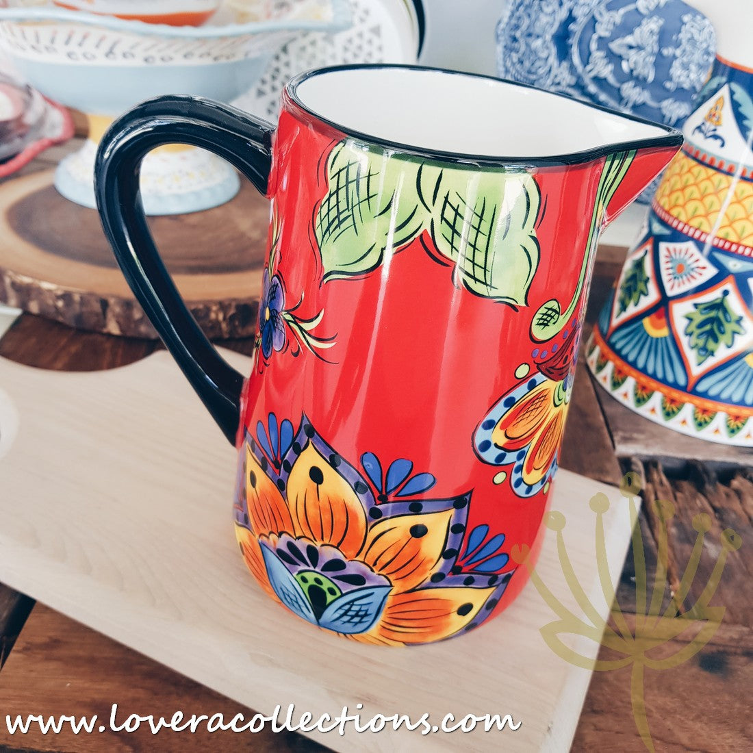 Vibrant Colorful Glass Pitchers - 50% Off Clearance Sale - Perfect for Iced Tea, Lemonade & Summer Beverages