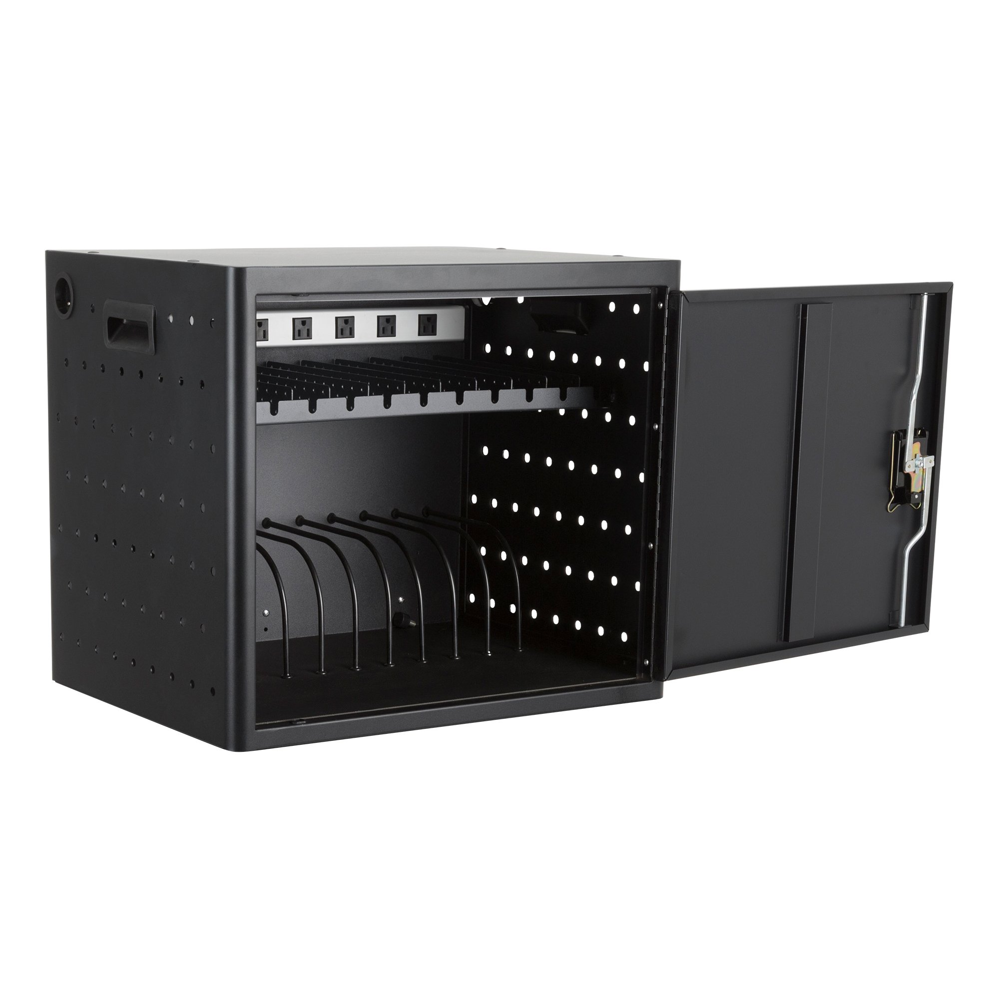 12-Bay Wall-Mount Charging Cabinet for Chromebooks, Laptops & Tablets - Secure Storage & Organized Charging Station for Schools, Offices & Libraries