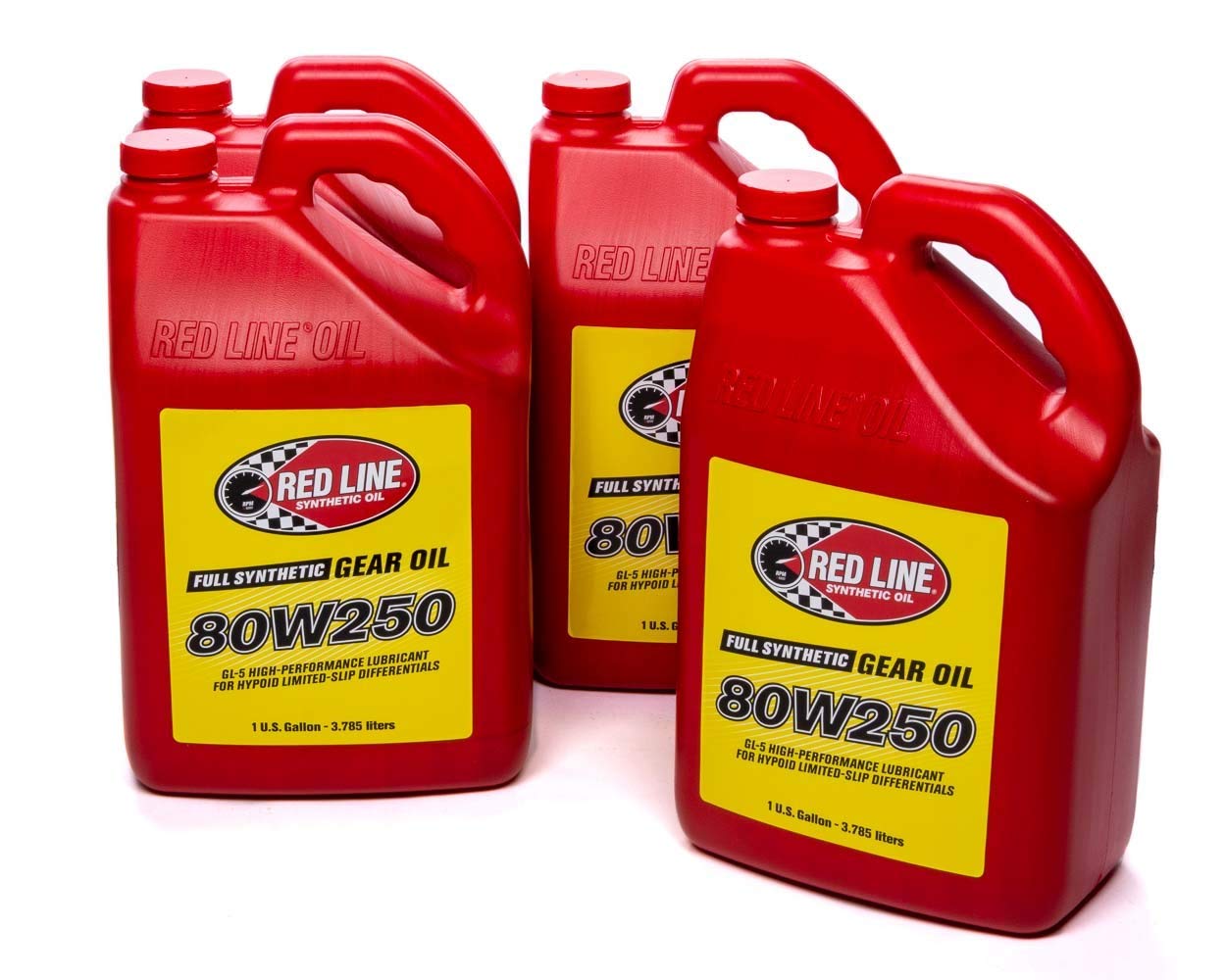 Redline Oil 80W-250 Gear Oil GL-5 - 4 x 1 Gallon Bottles - High Performance Gear Lubricant for Heavy-Duty Trucks, Off-Road Vehicles & Industrial Equipment