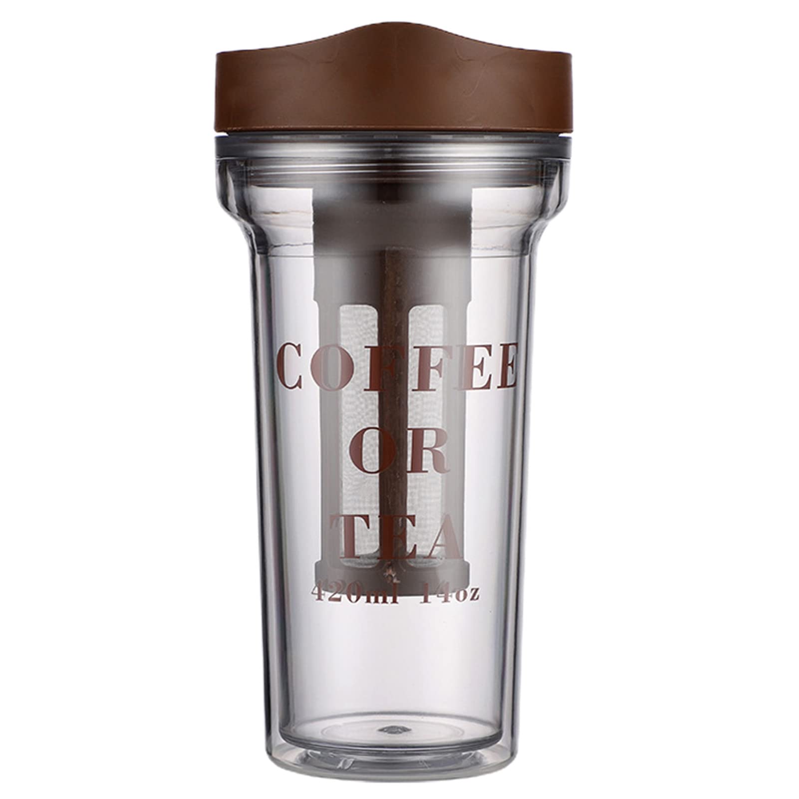Meideli 14.5oz Cold Brew Coffee Maker with Leak-Proof Lid & Reusable Mesh Filter - Portable Iced Coffee & Tea Infuser Bottle (430ml) - Perfect for Home, Office, Travel & Outdoor Activities