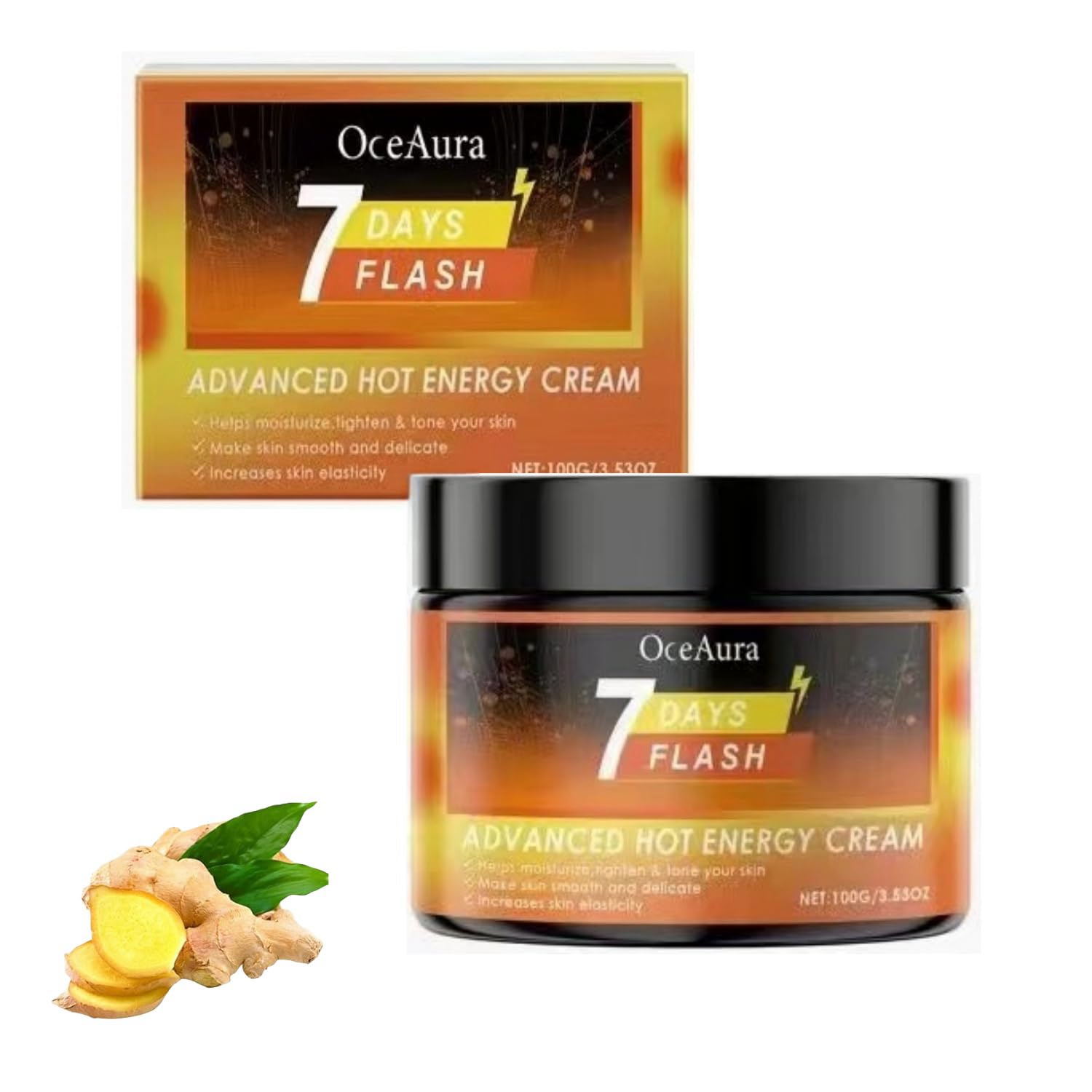 Advanced Hot Sweat Cream - Moisturizing & Tightening Cream for Smooth Skin | 7-Day Flash Treatment to Regulate Skin Tone & Texture | Ideal for Weight Loss & Enhanced Workouts | Perfect for Post-Workout Recovery & Spa Nights (1pc)