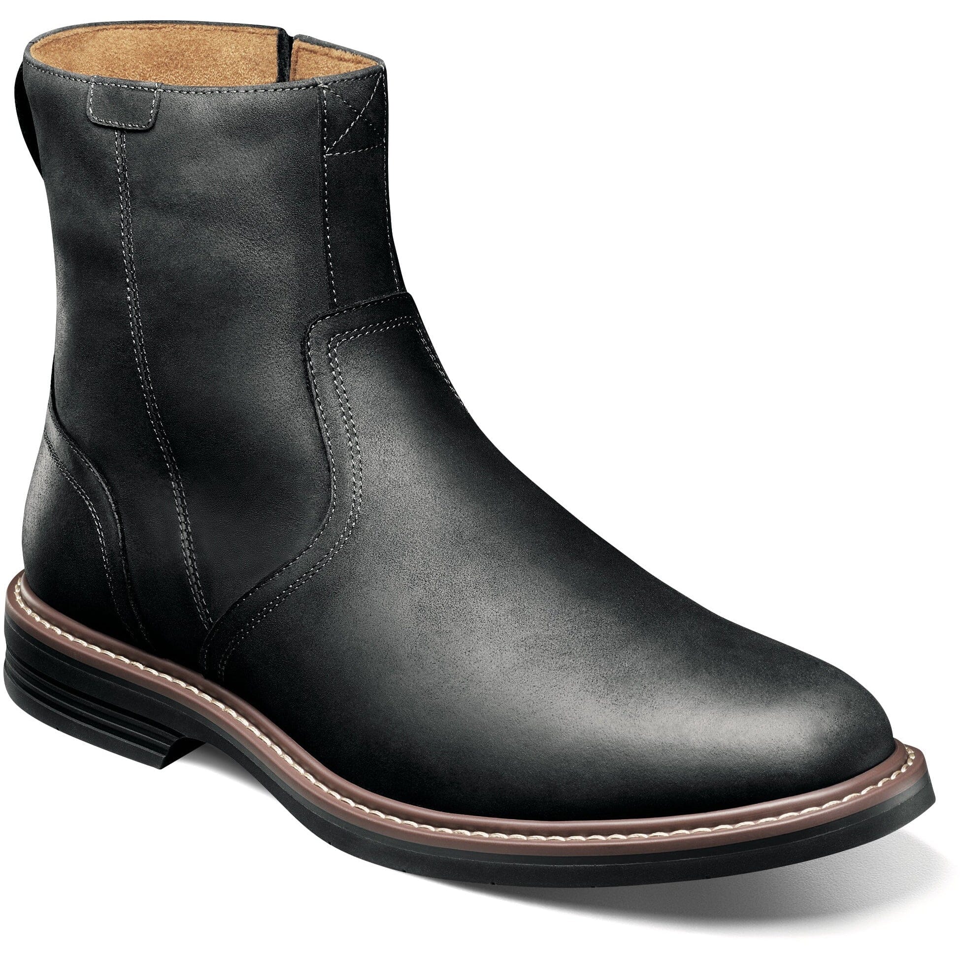 Florsheim Norwalk Plain Toe Side Zip Boot - Medium & Wide Widths - Stylish & Comfortable for Work, Casual & Outdoor Wear