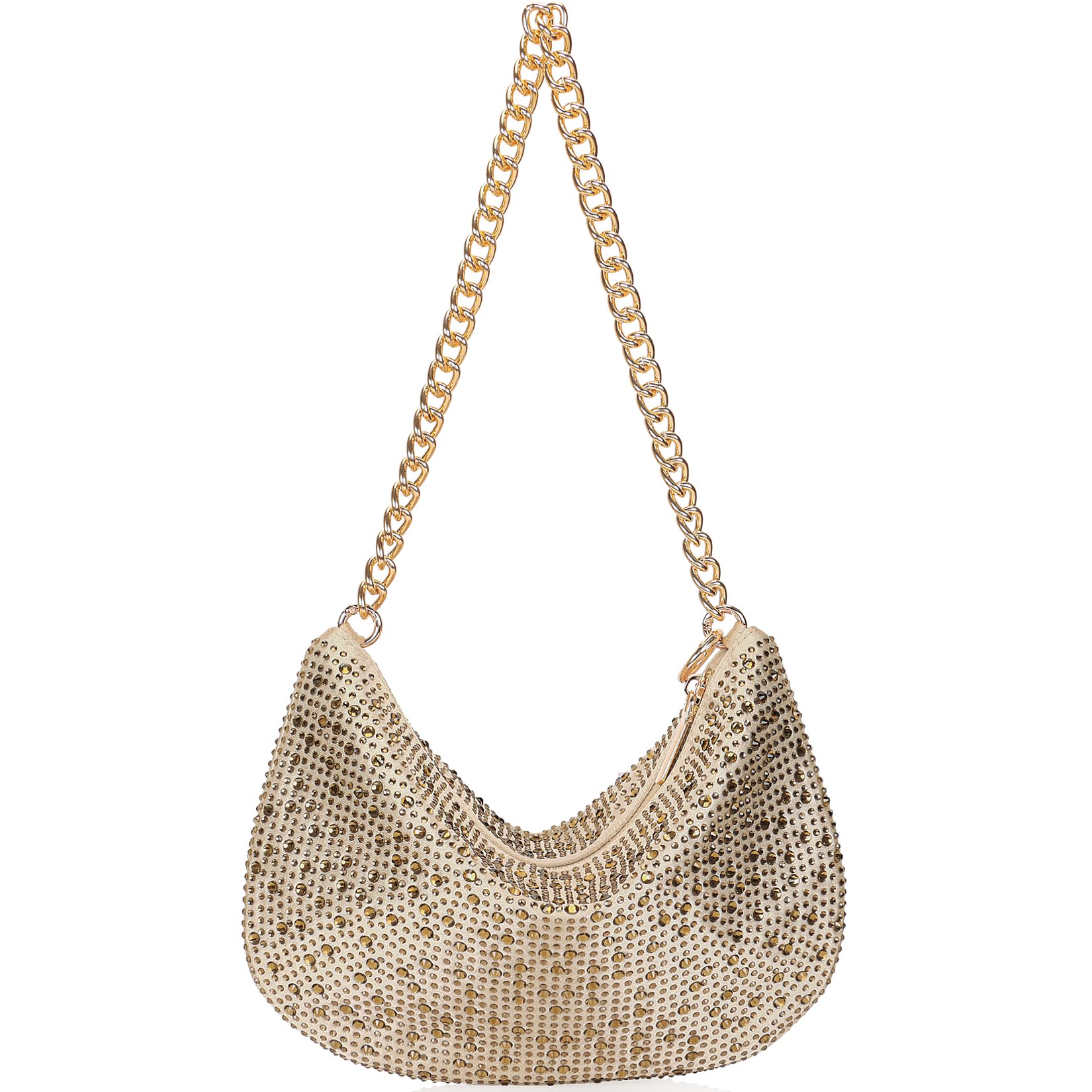 DEXMAY Rhinestone Purse for Women - Sparkling Crystal Evening Clutch Bag with Chain Strap - Perfect for Parties, Weddings, Prom & Special Occasions