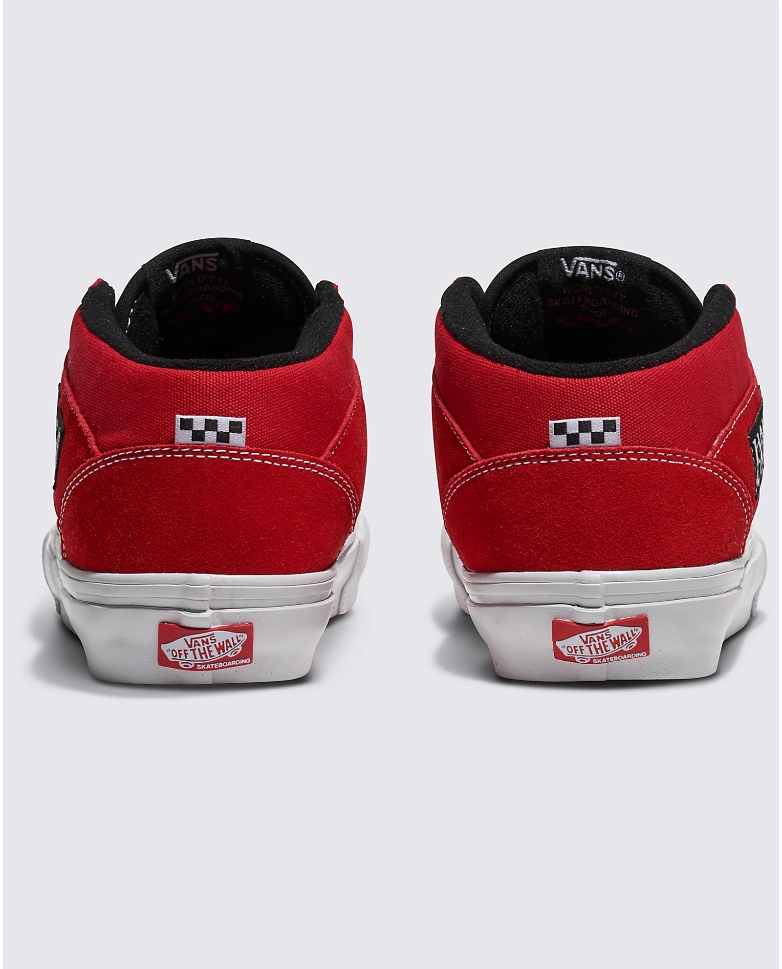 VANS Skate Half Cab Shoes for Men & Women - Red/White Skateboarding Sneakers - Comfortable & Durable for Streetwear & Casual Wear